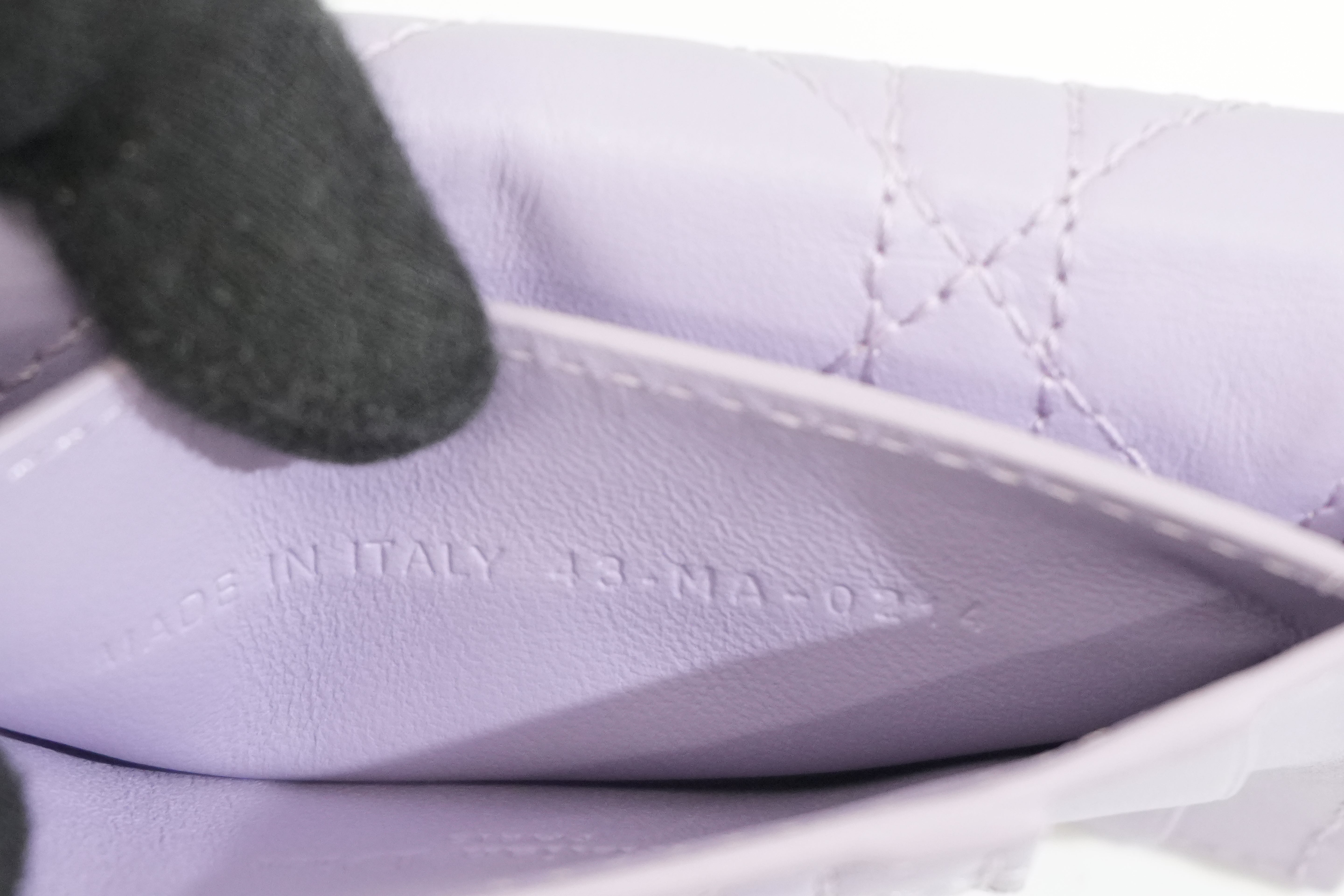 Pre-owned Dior Card Case Purple