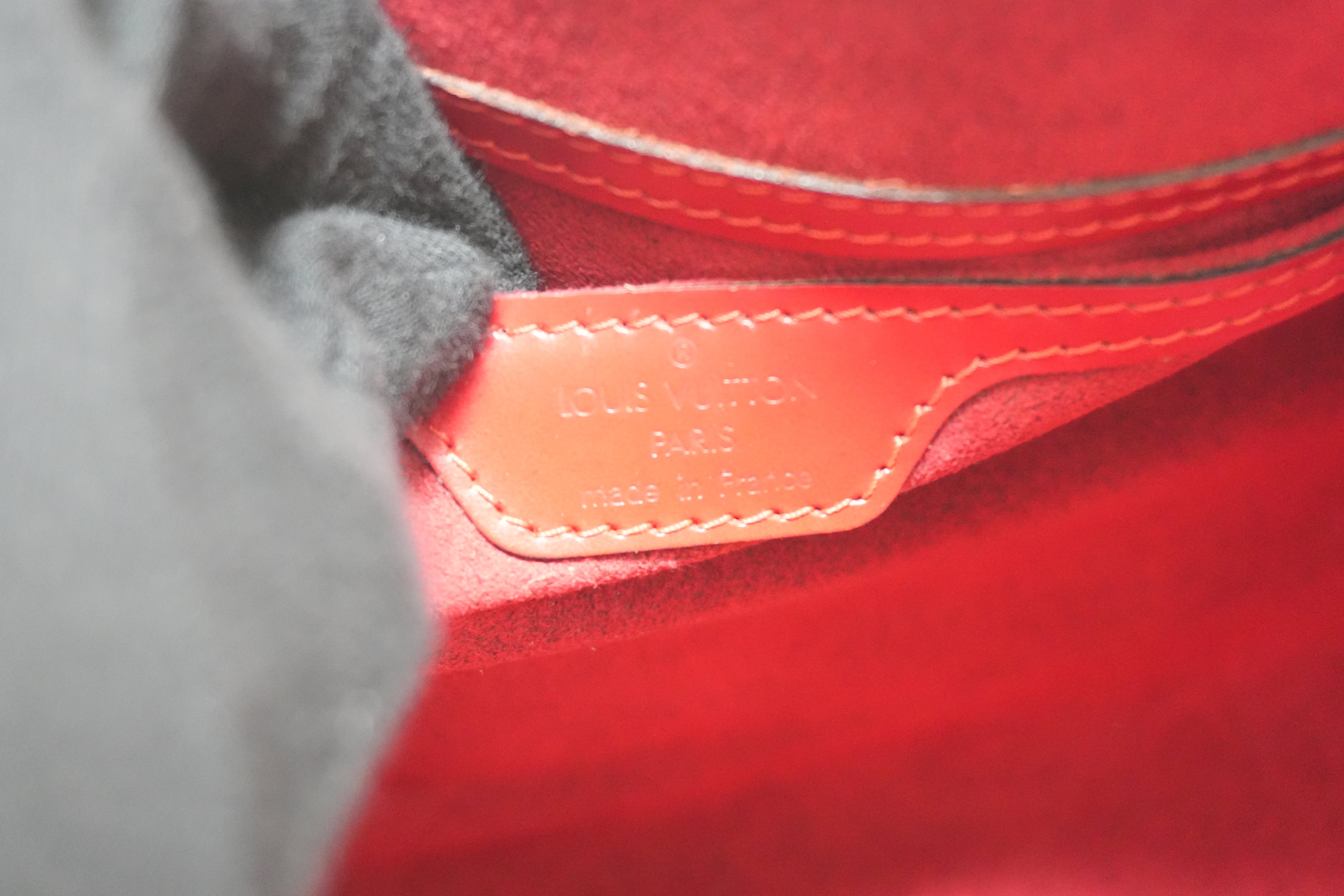 Louis Vuitton Epi Soufflot Handbag Red Used