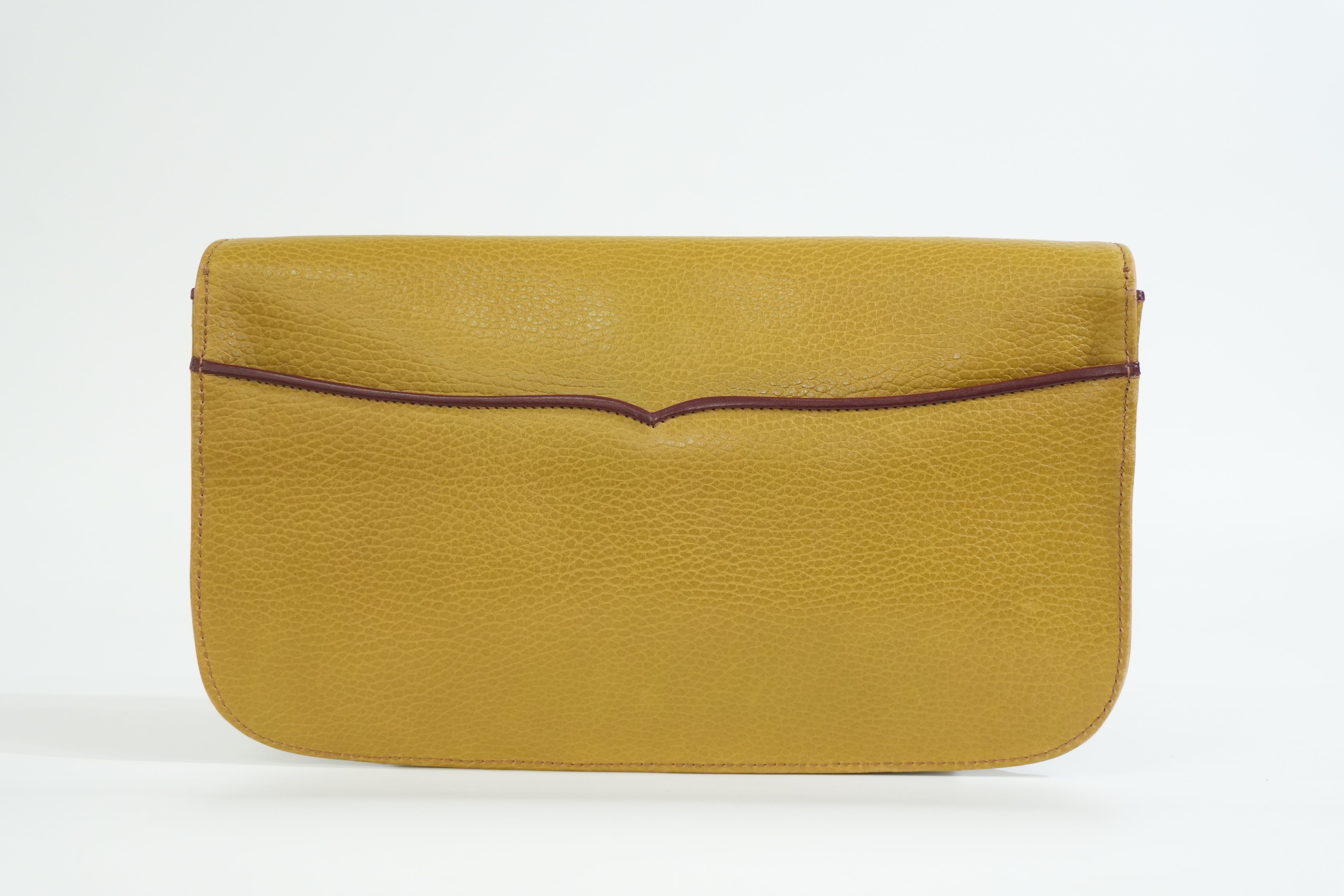 Pre-owned Cartier Pouch Mustard Yellow