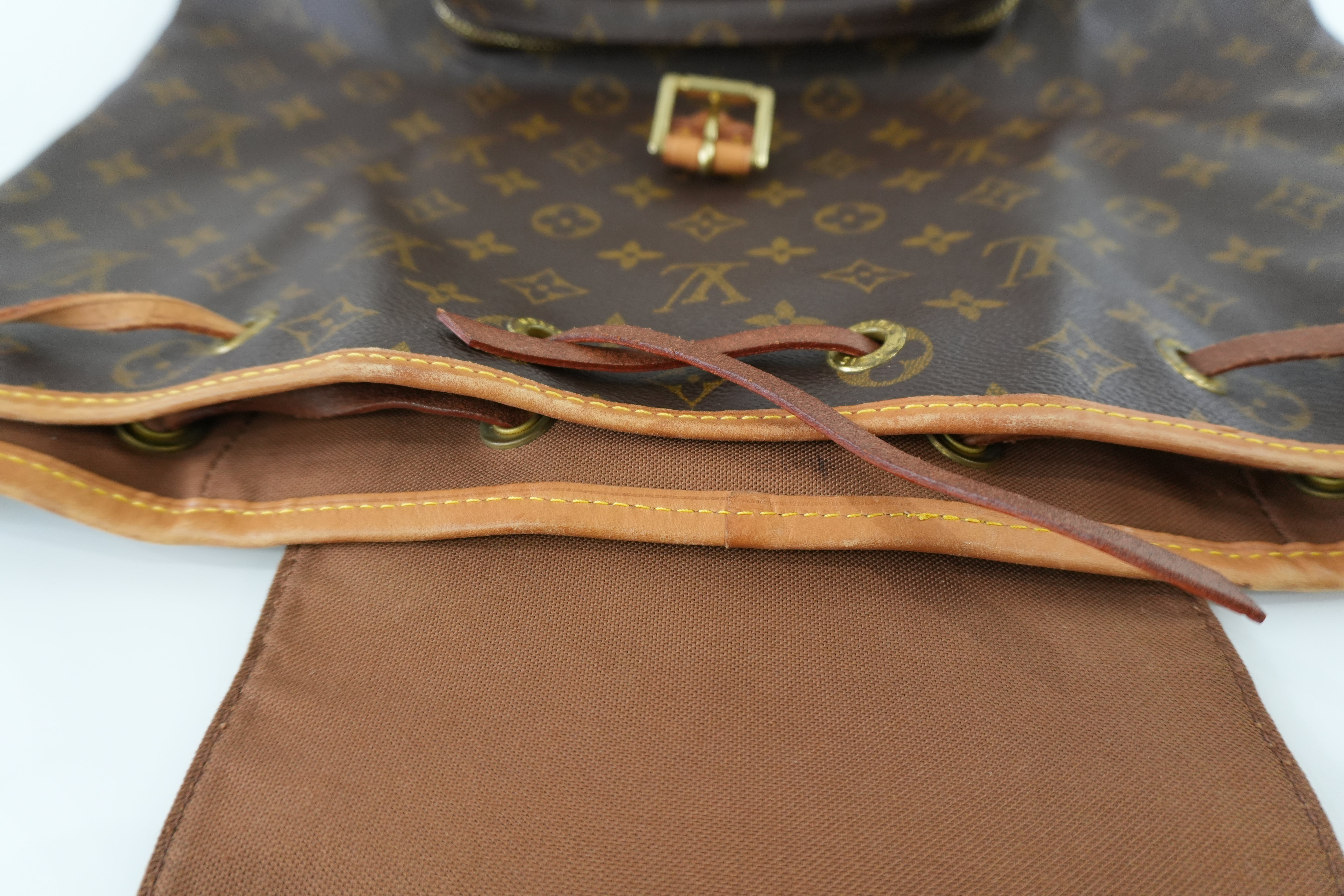 Louis Vuitton Monogram Montsouris GM Backpack Used
