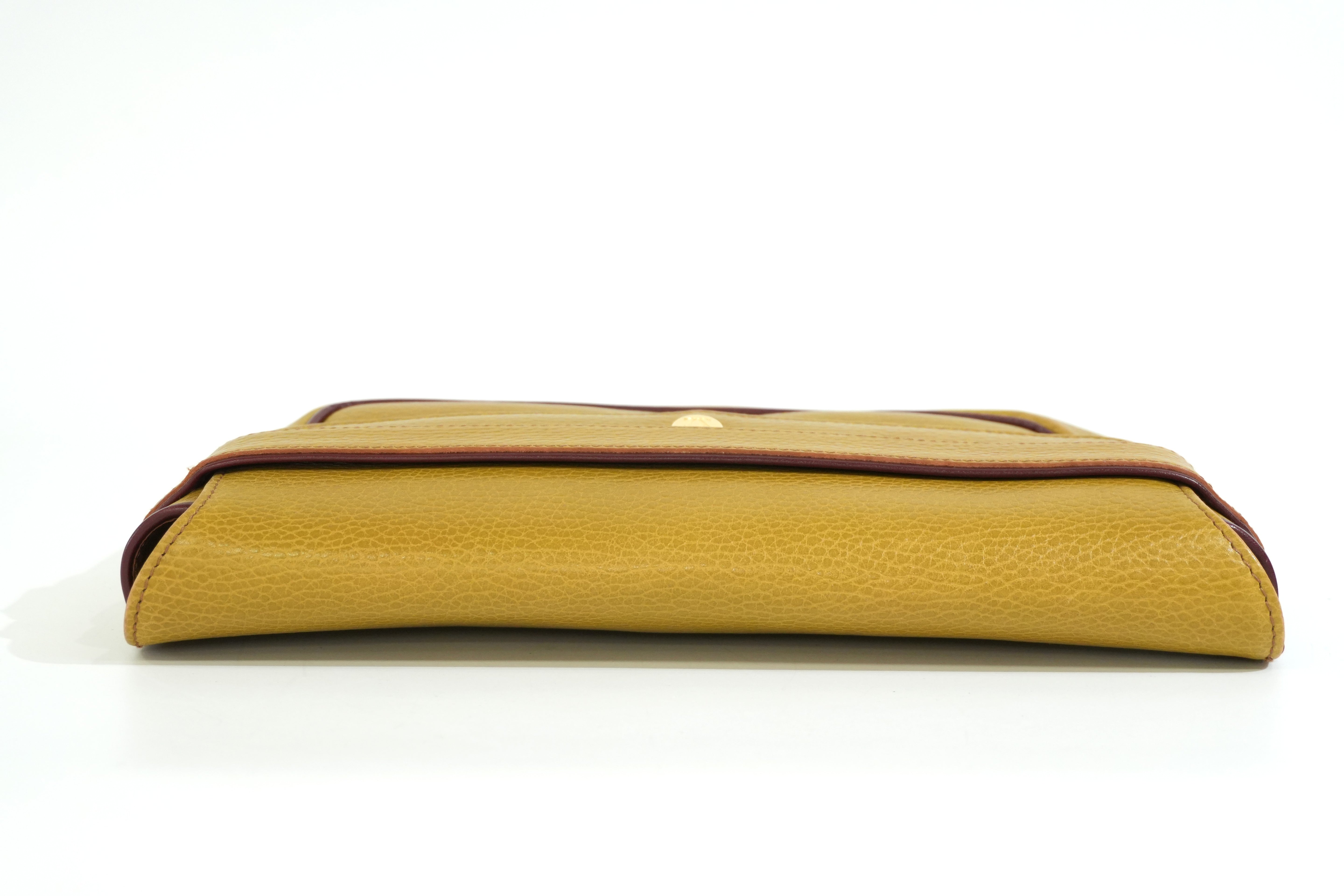 Pre-owned Cartier Pouch Mustard Yellow