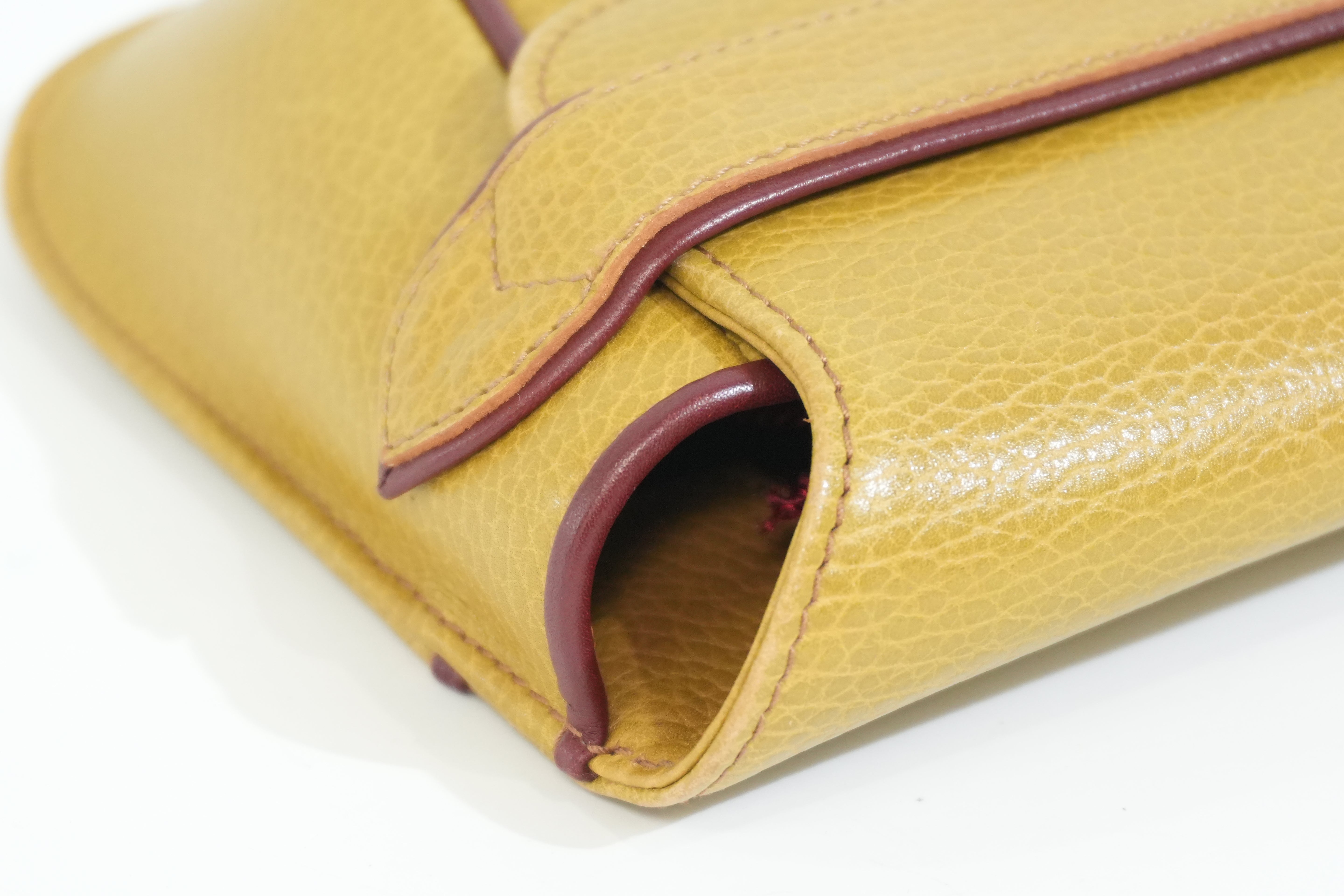 Pre-owned Cartier Pouch Mustard Yellow