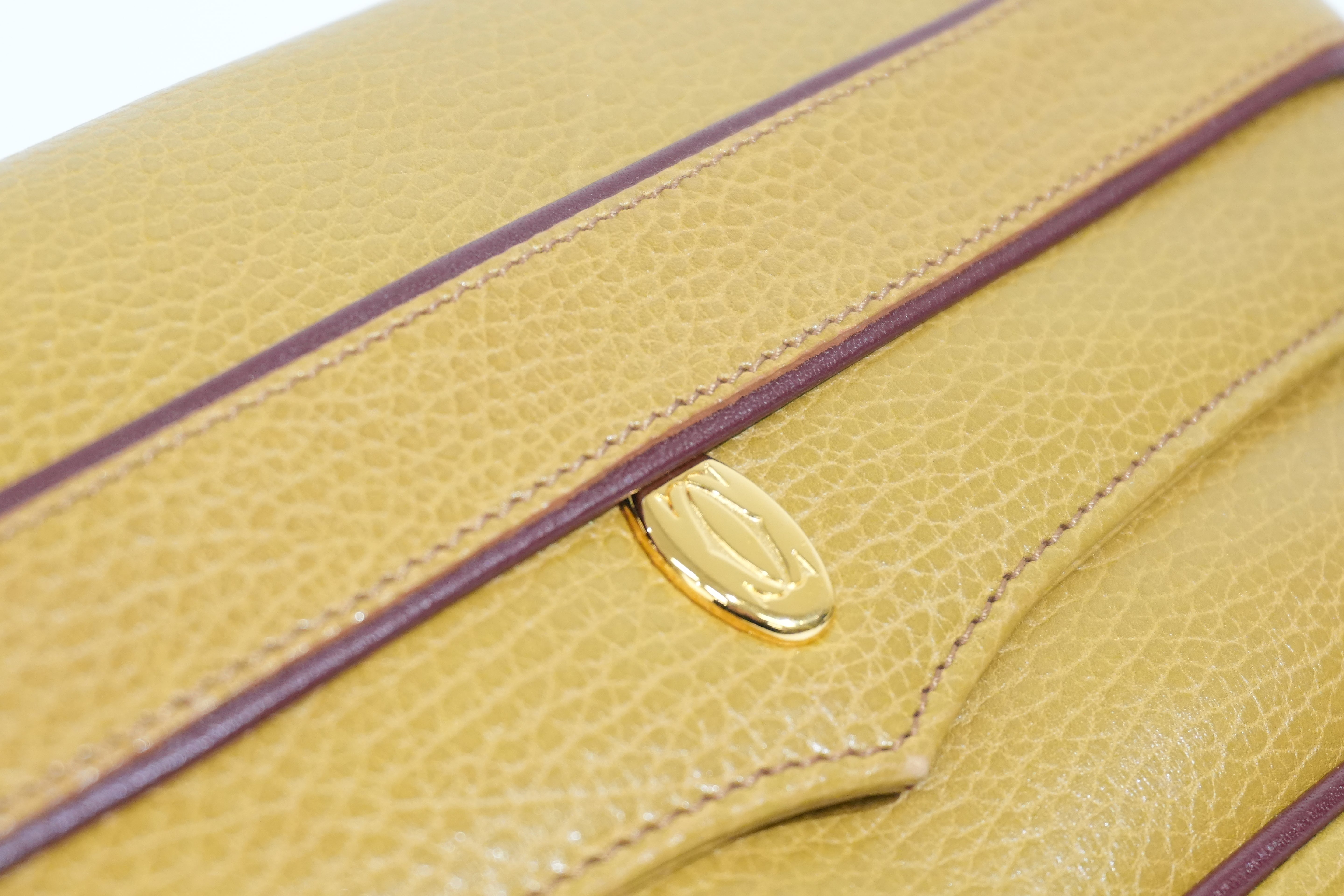 Pre-owned Cartier Pouch Mustard Yellow