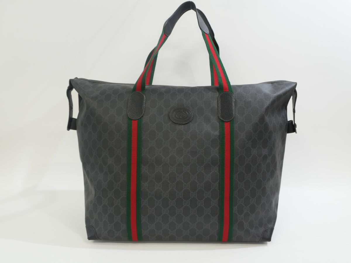 Pre-Owned Gucci Ophidia Travel Tote Bag Black