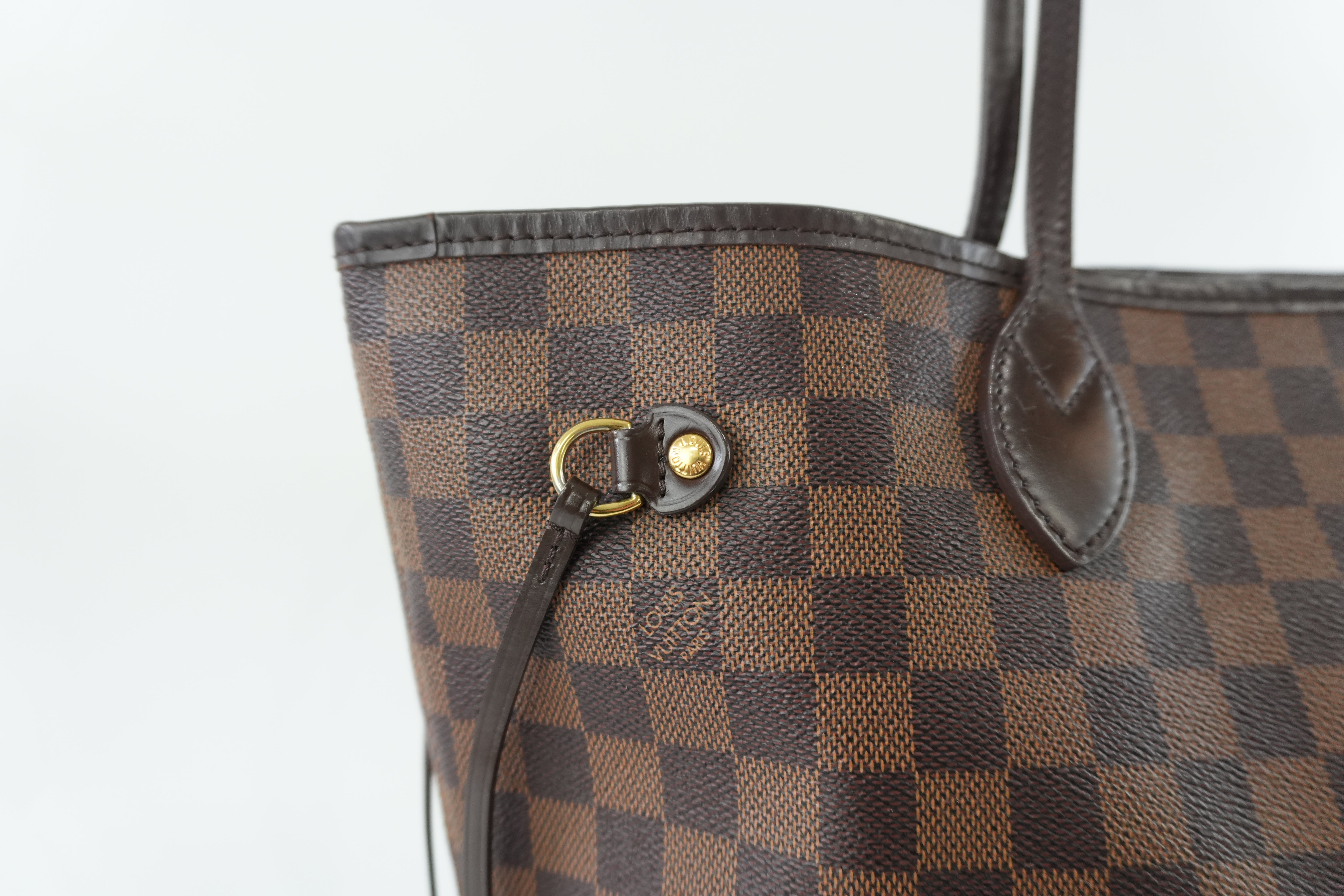 Louis Vuitton Damier Ebene Neverfull MM Shoulder Tote Used