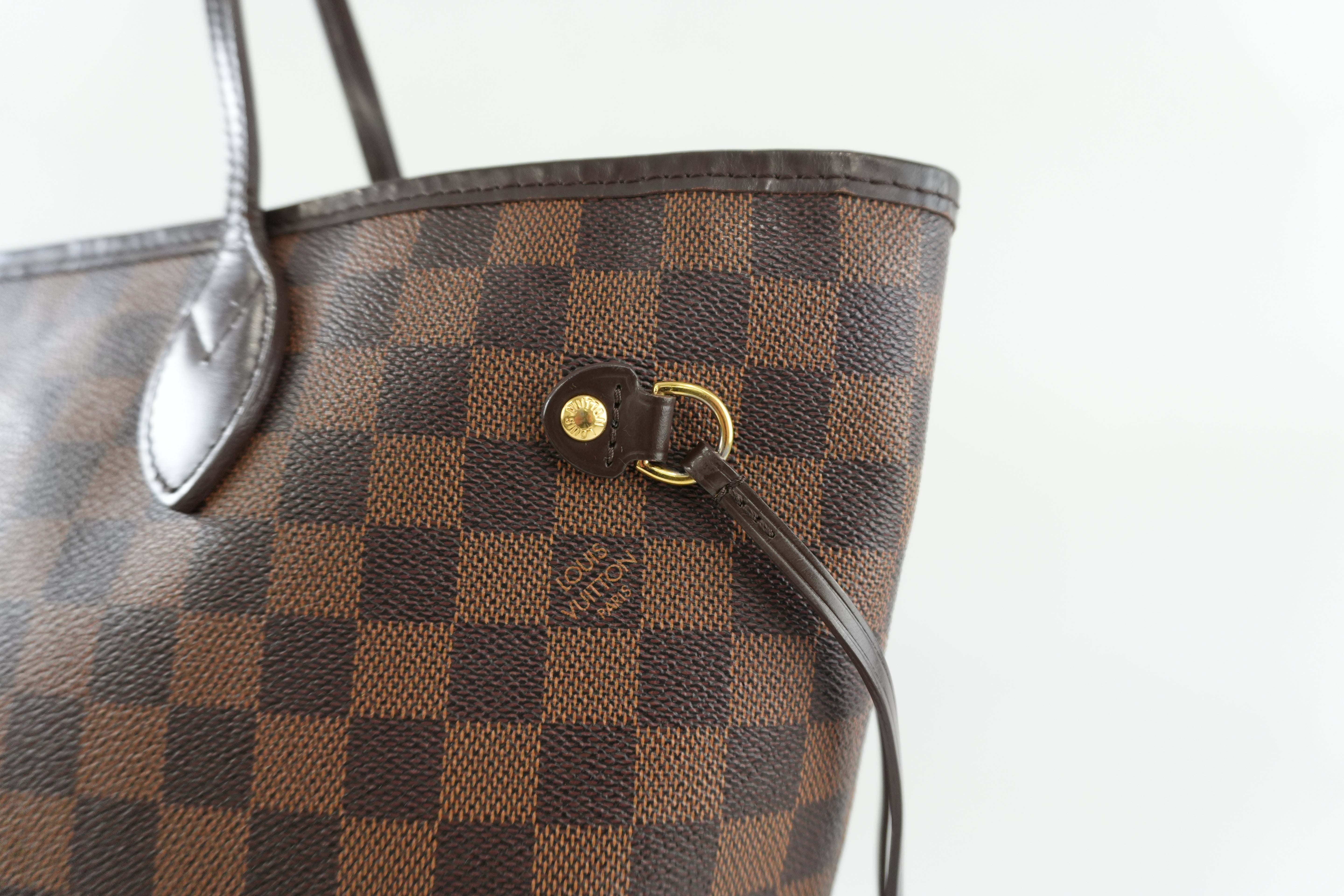 Louis Vuitton Damier Ebene Neverfull MM Shoulder Tote Used