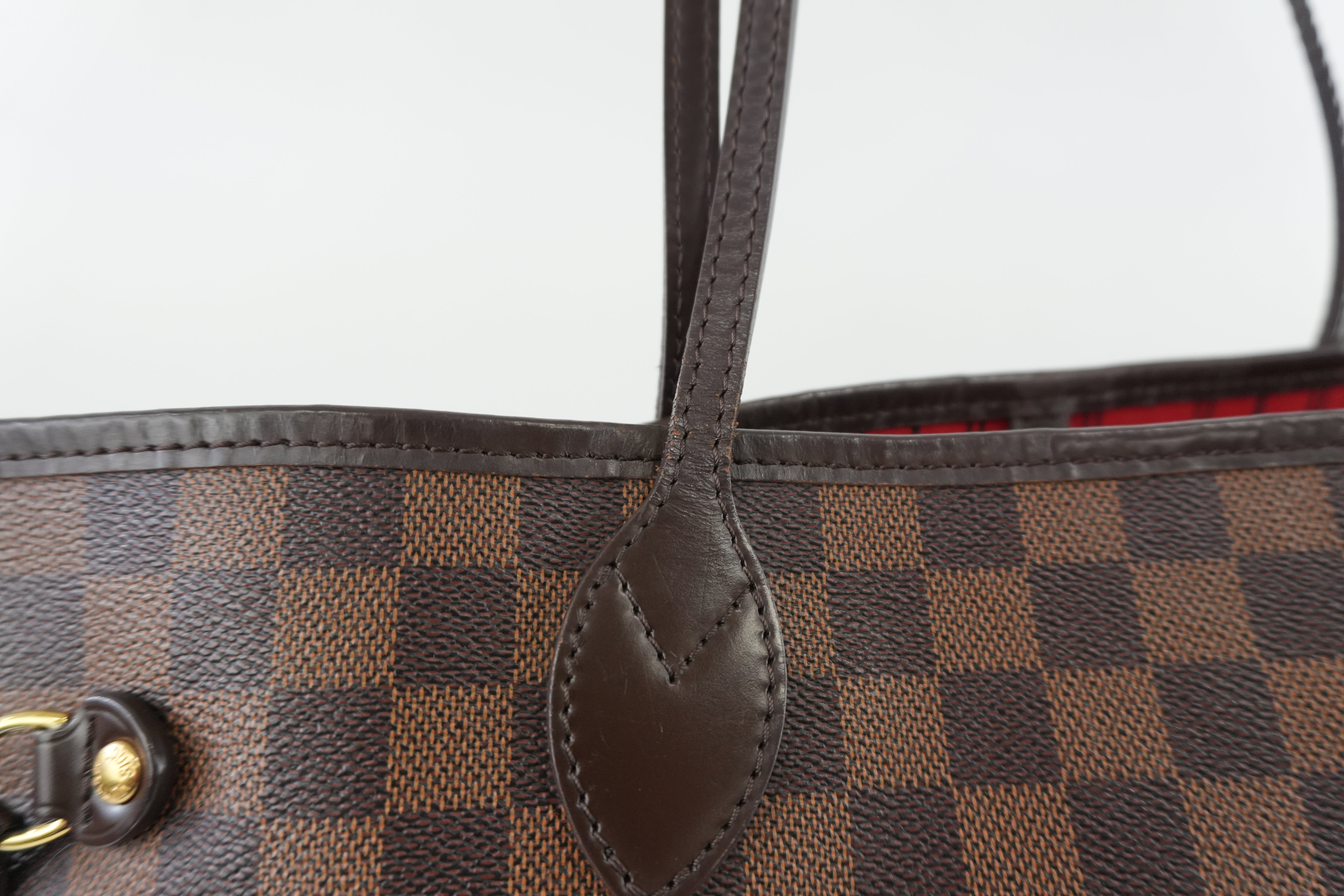 Louis Vuitton Damier Ebene Neverfull MM Shoulder Tote Used