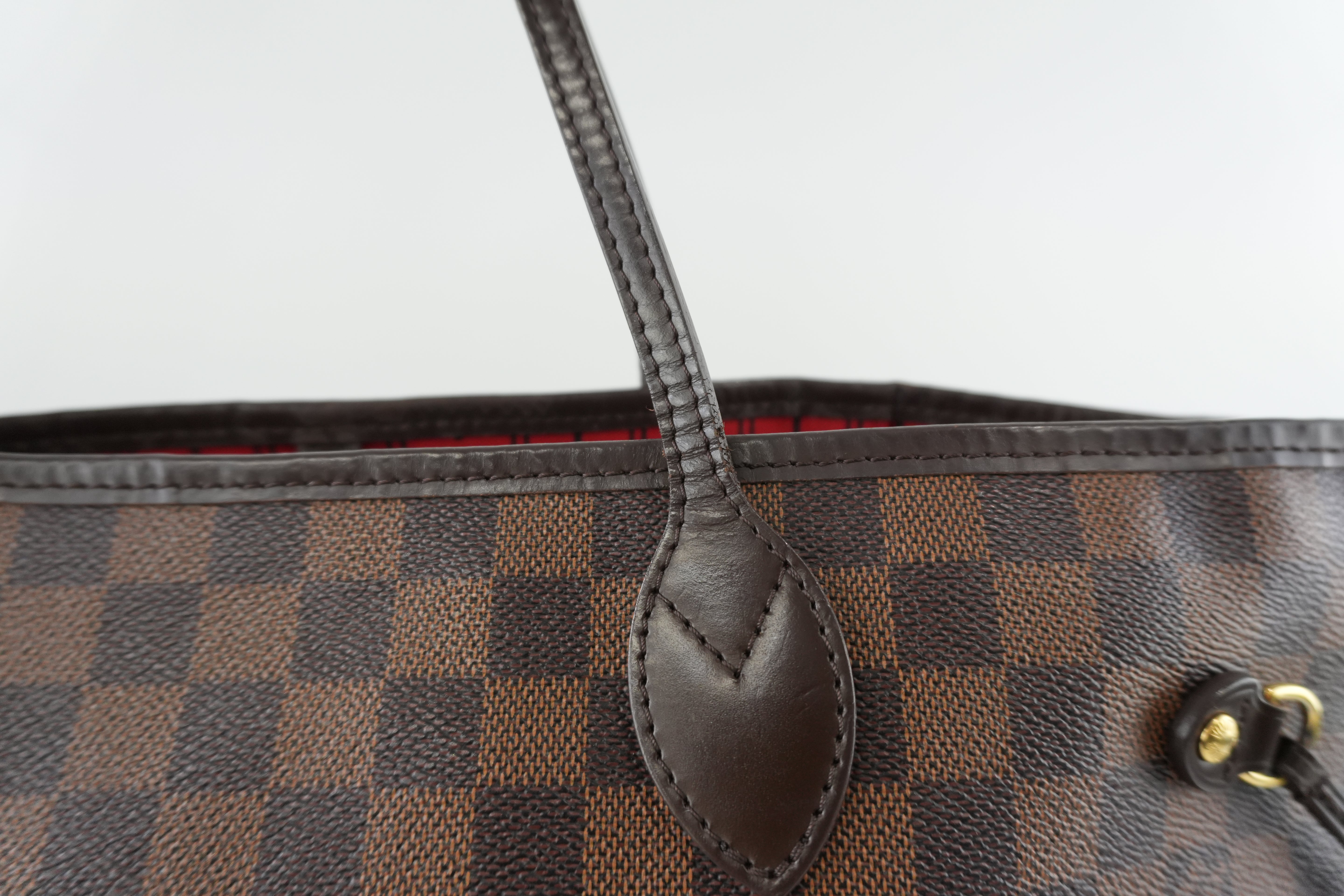 Louis Vuitton Damier Ebene Neverfull MM Shoulder Tote Used