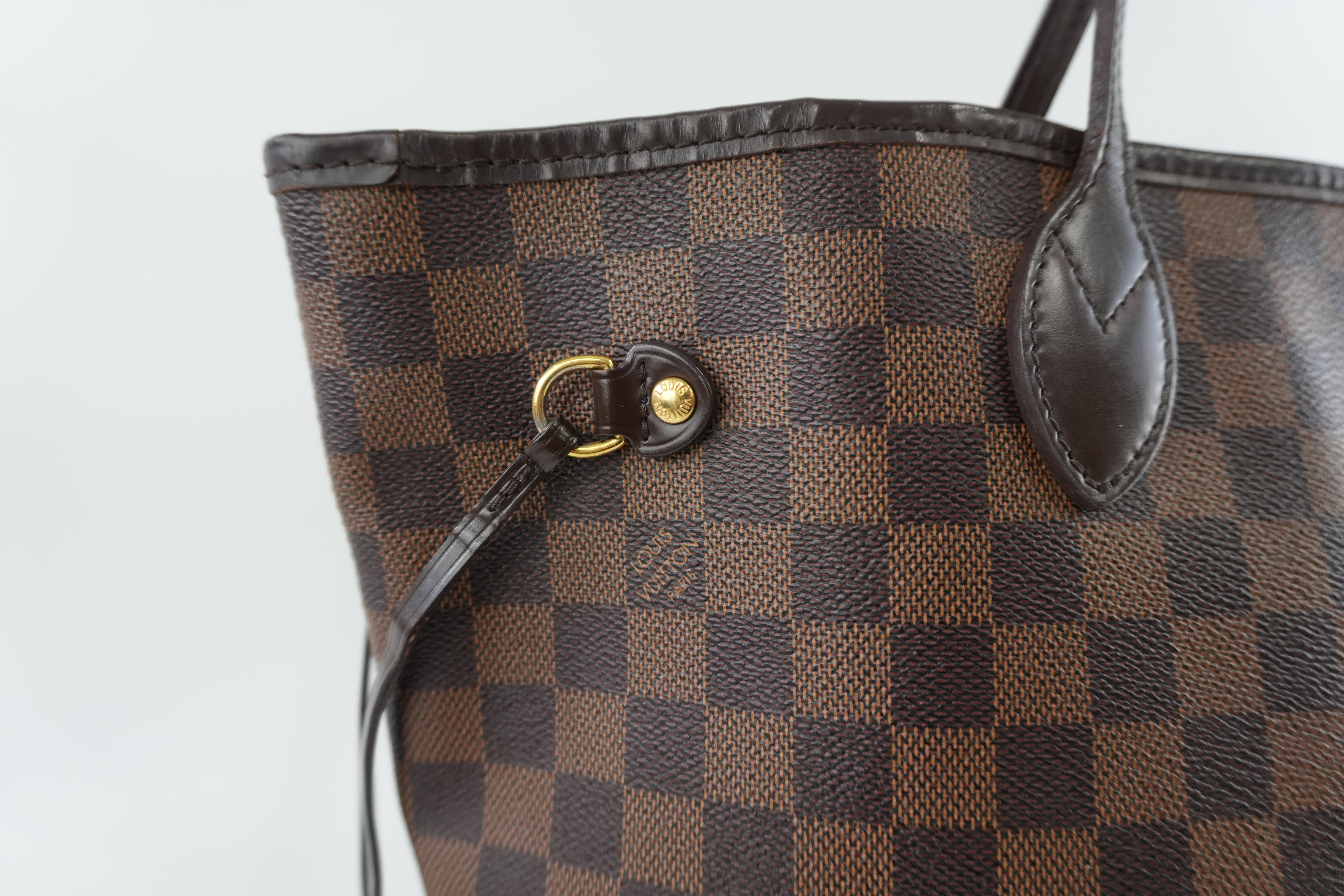 Louis Vuitton Damier Ebene Neverfull MM Shoulder Tote Used