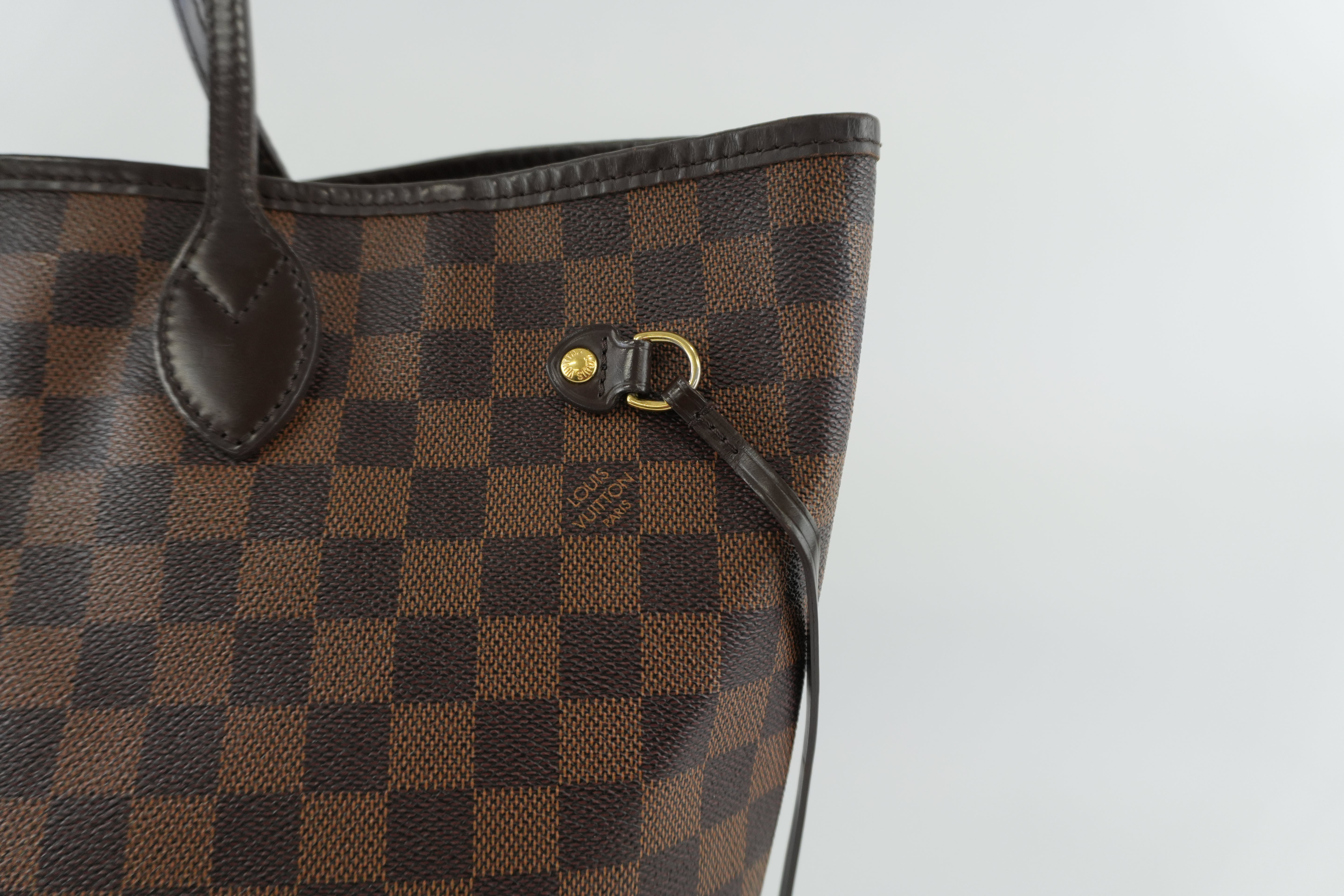 Louis Vuitton Damier Ebene Neverfull MM Shoulder Tote Used