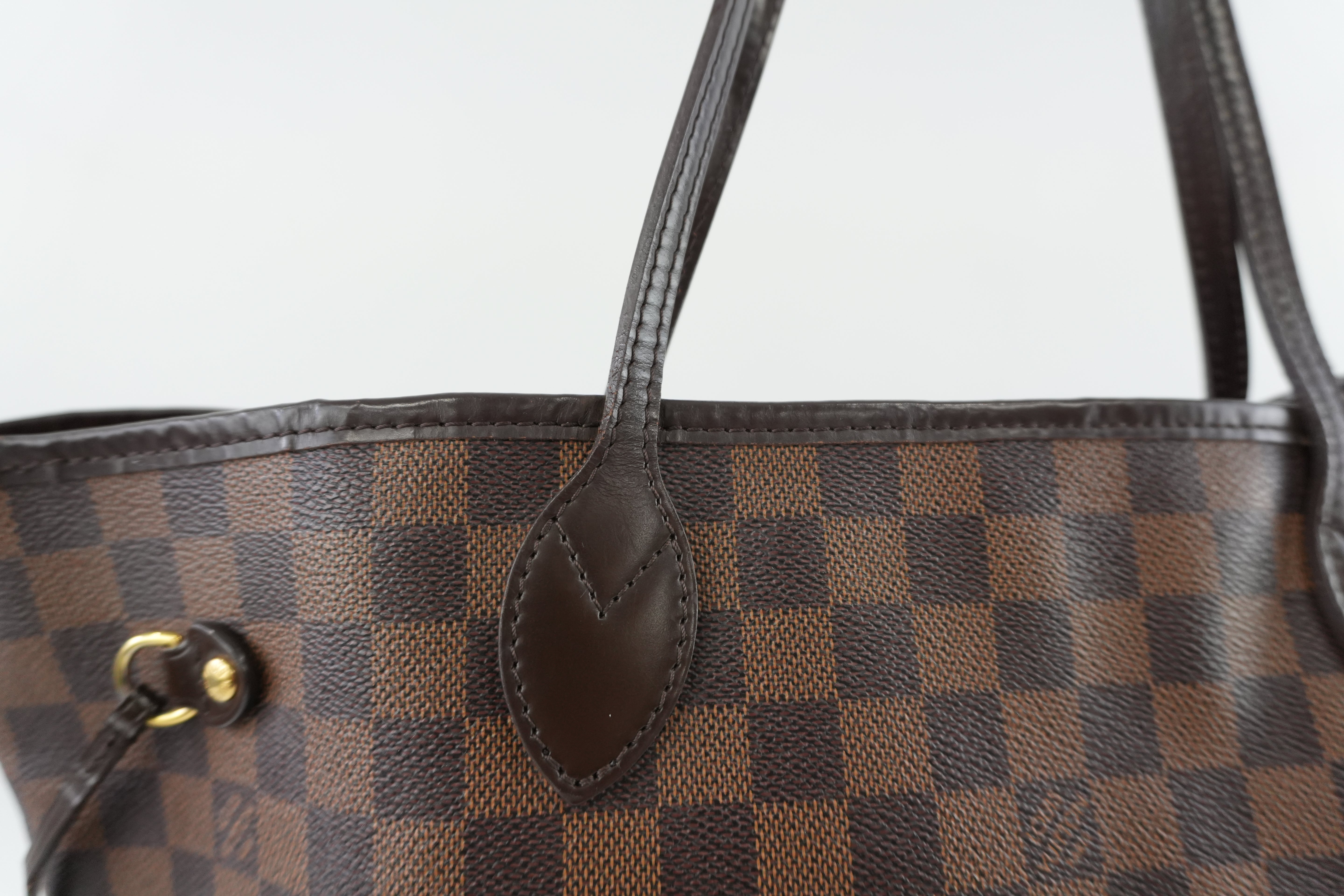 Louis Vuitton Damier Ebene Neverfull MM Shoulder Tote Used
