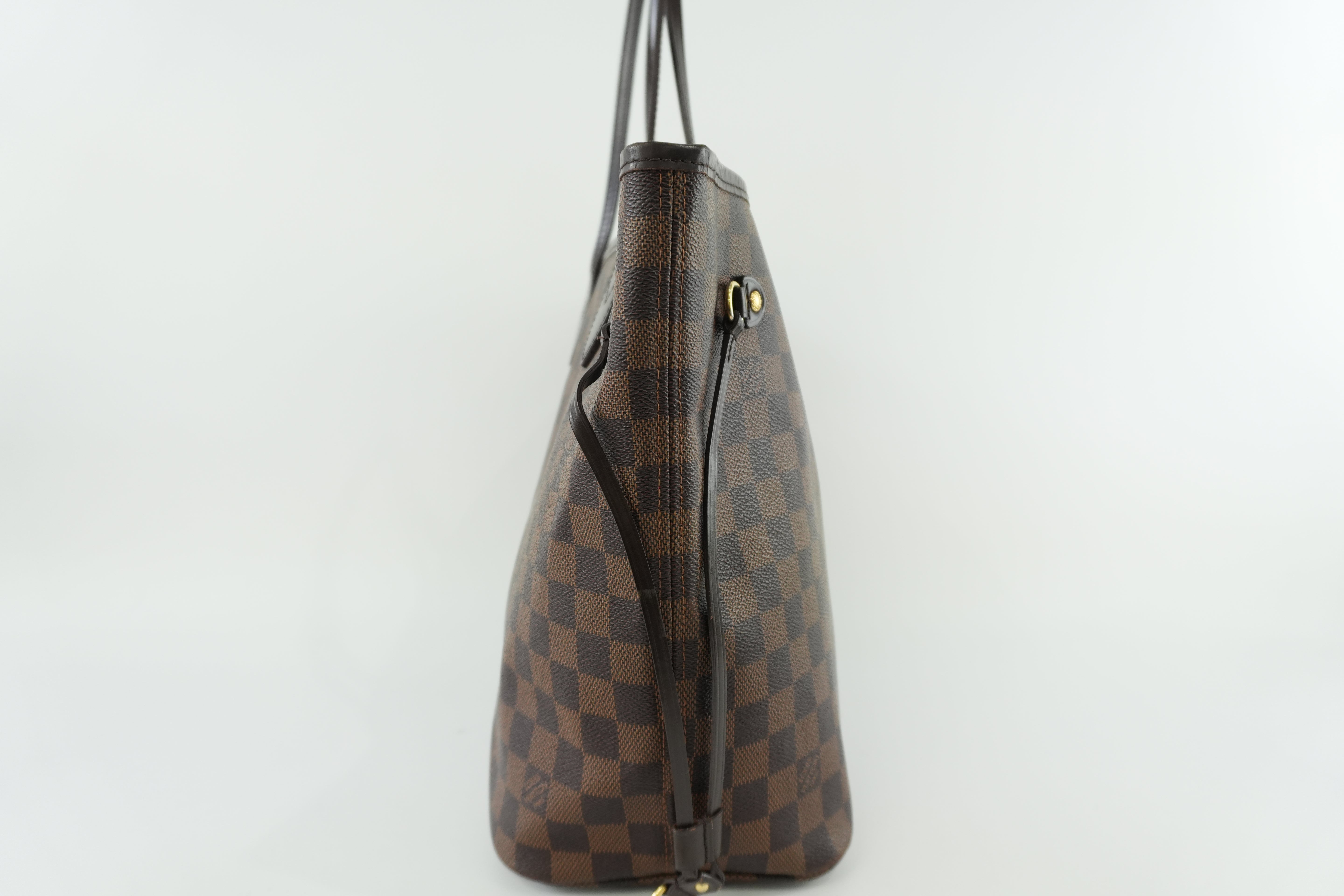Louis Vuitton Damier Ebene Neverfull MM Shoulder Tote Used