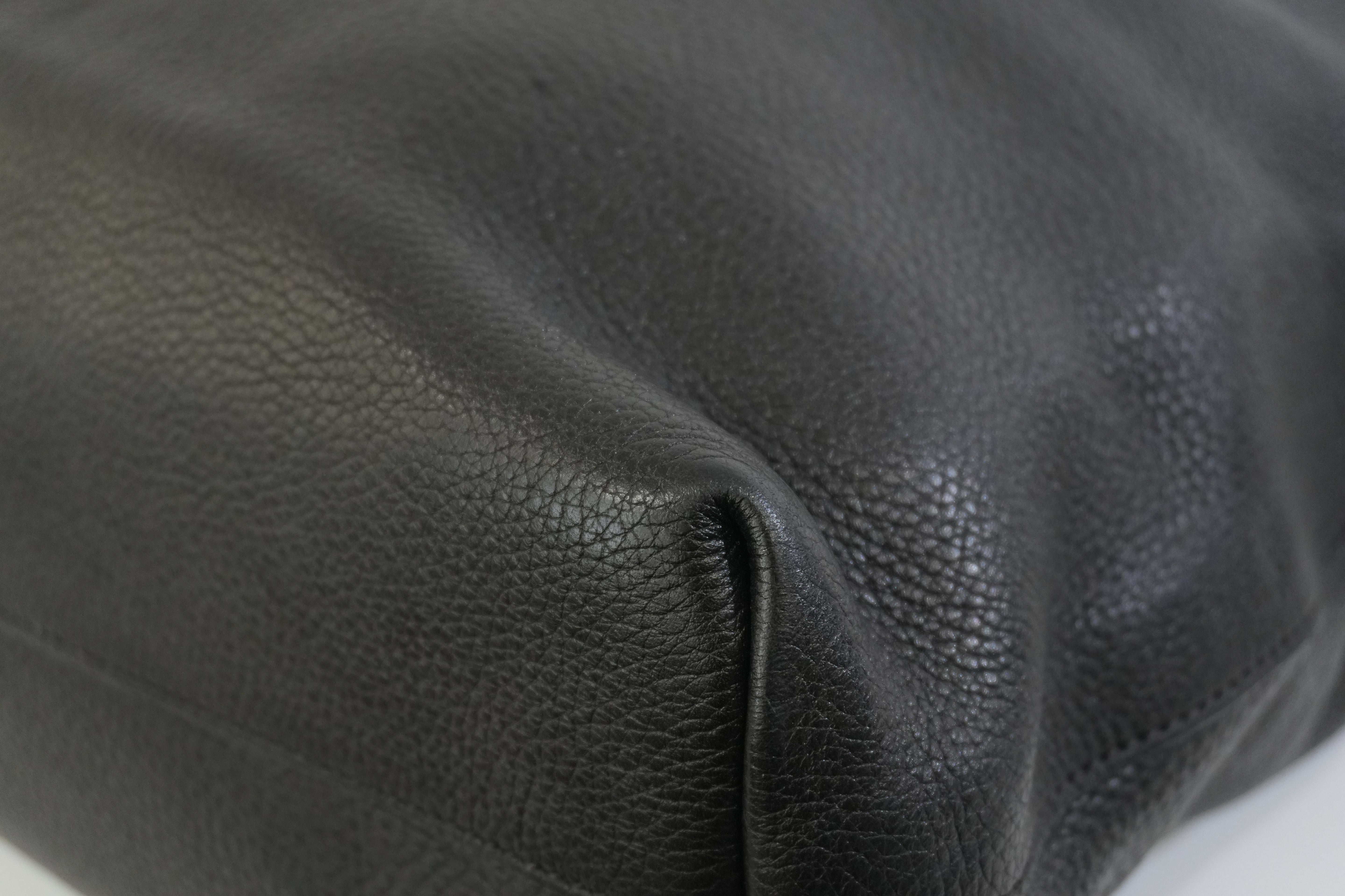 Pre-owned Prada Leather Two Way Shoulder Tote Bag Black