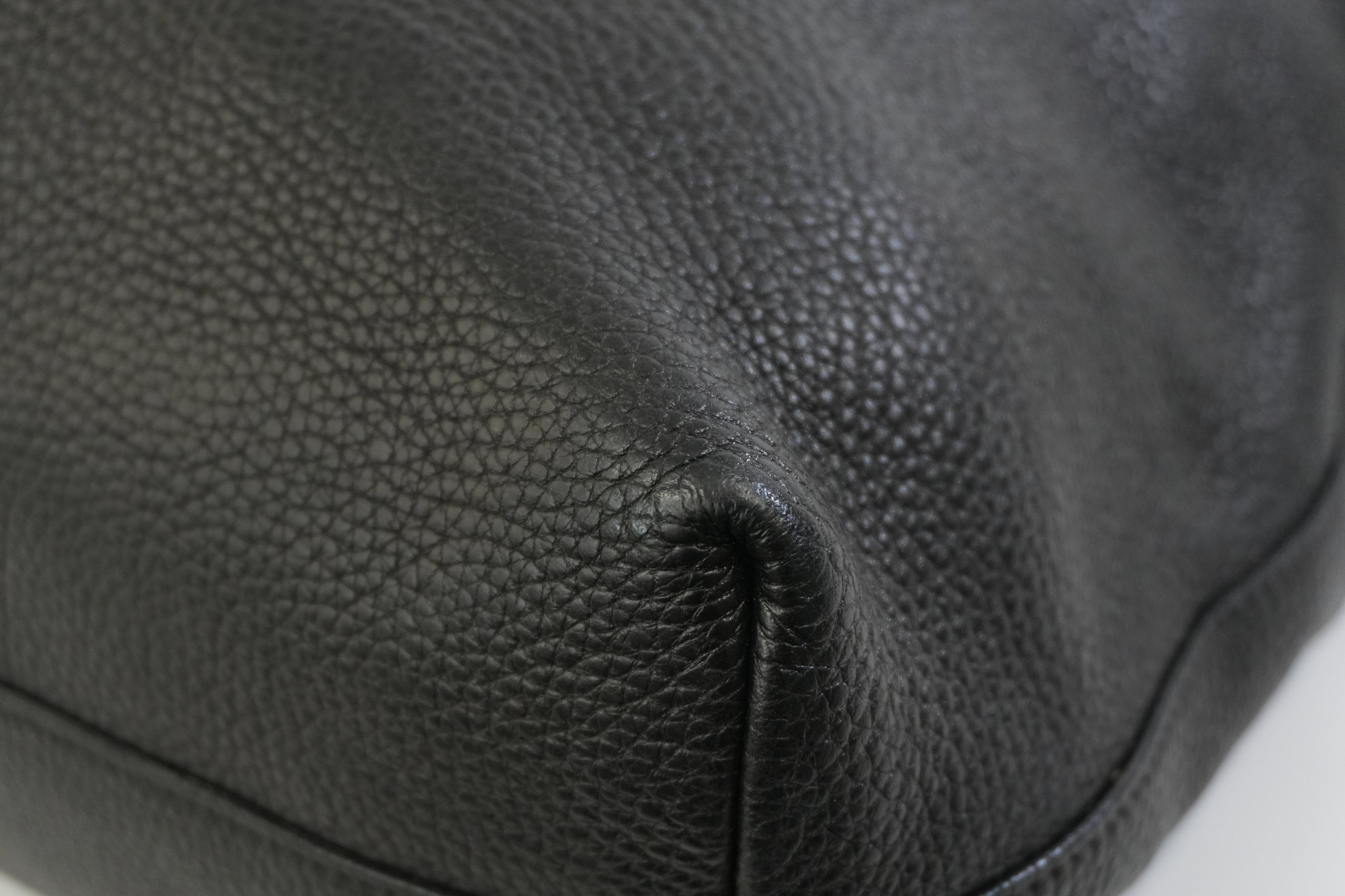 Pre-owned Prada Leather Two Way Shoulder Tote Bag Black