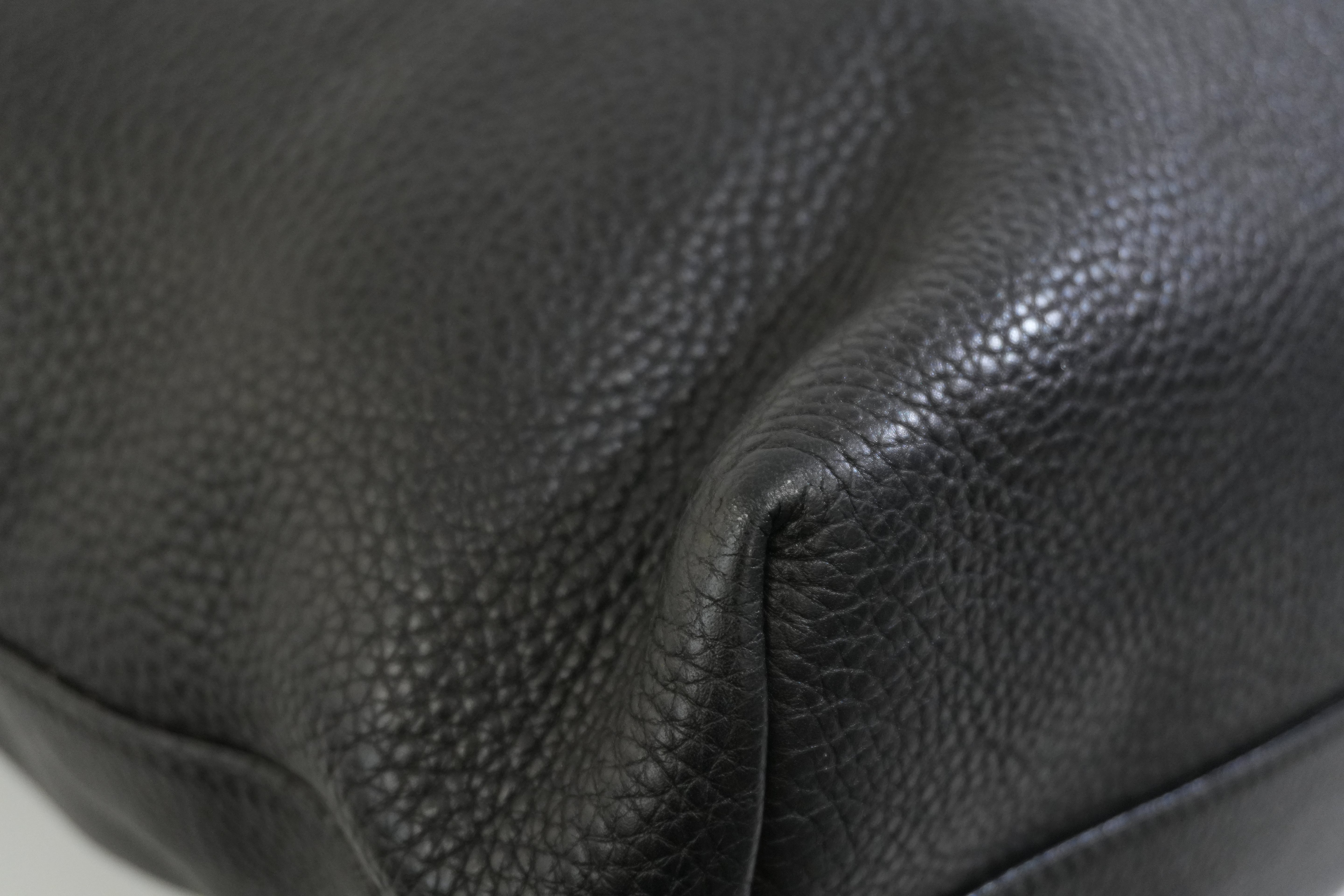 Pre-owned Prada Leather Two Way Shoulder Tote Bag Black