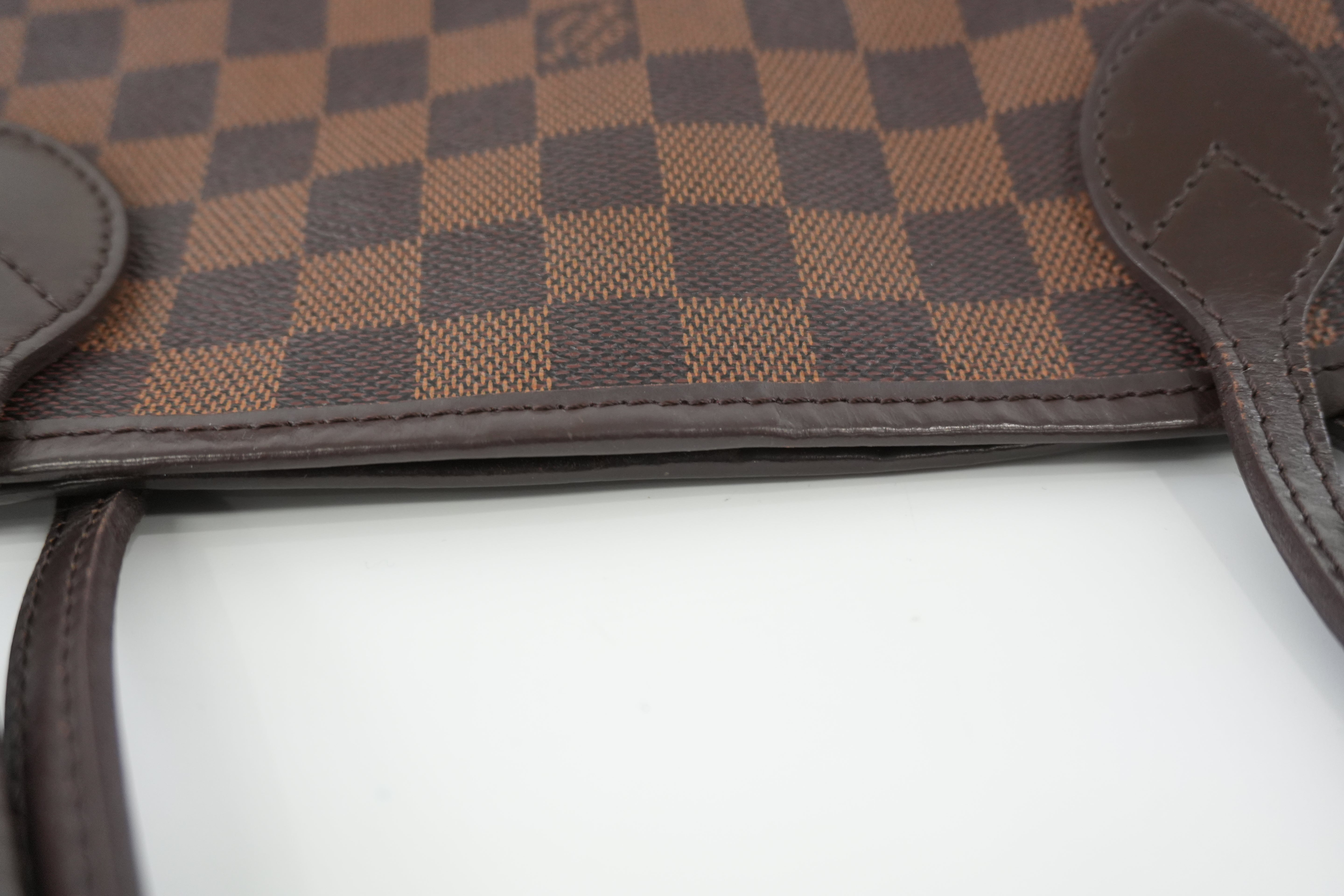 Louis Vuitton Damier Ebene Neverfull MM Shoulder Tote Used