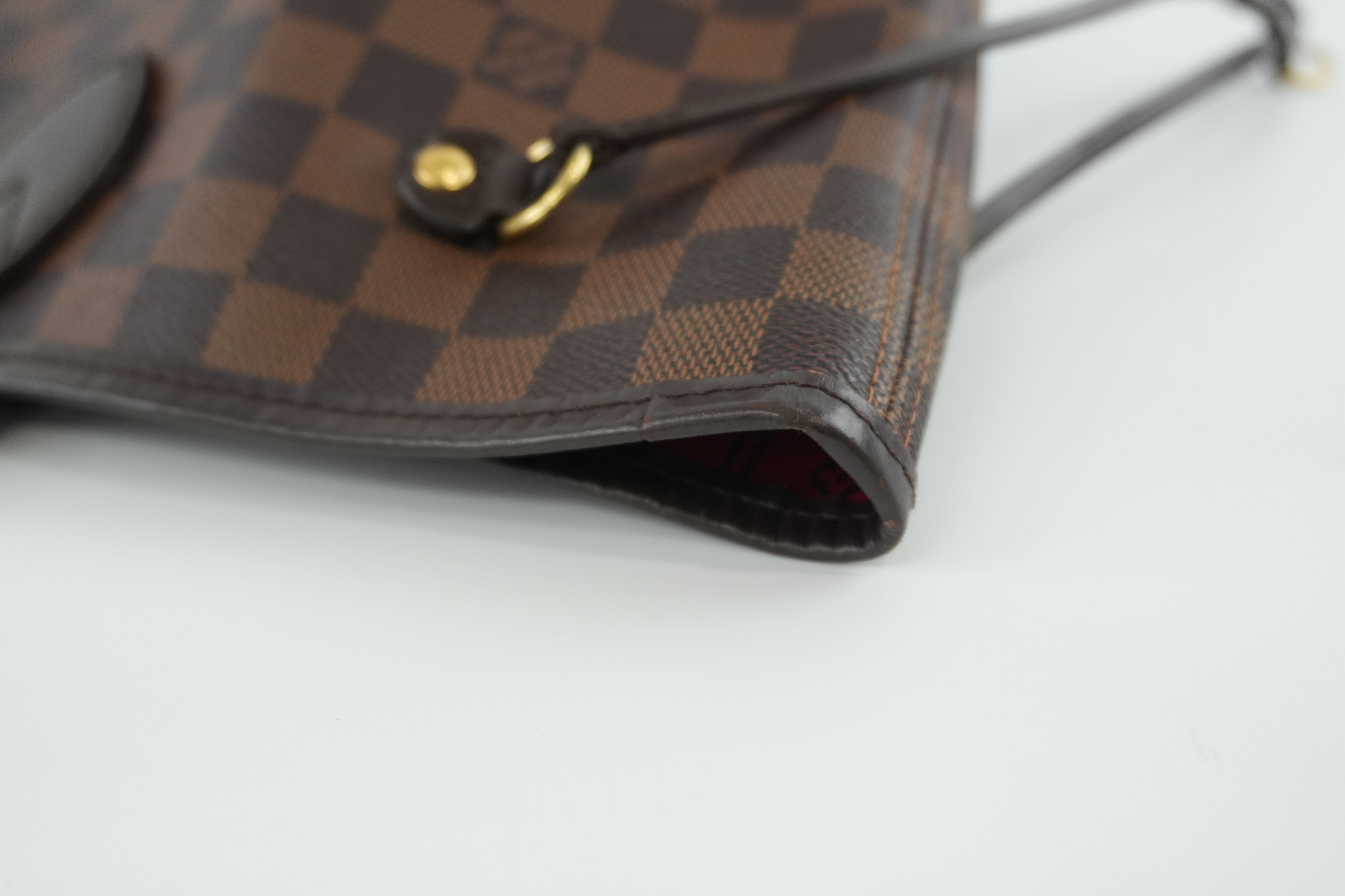 Louis Vuitton Damier Ebene Neverfull MM Shoulder Tote Used