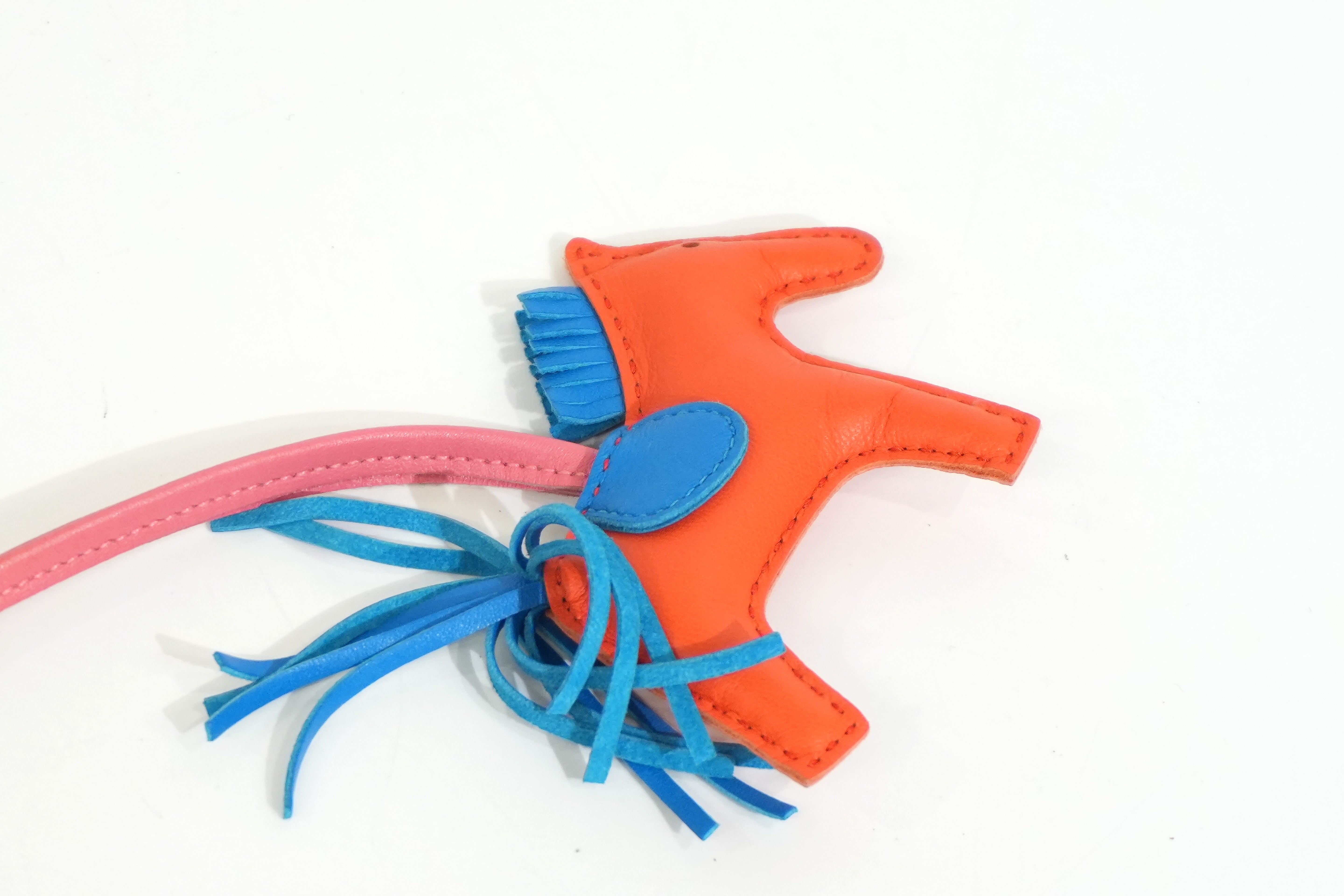 Pre-owned Hermes Rodeo Bag Charm Orange