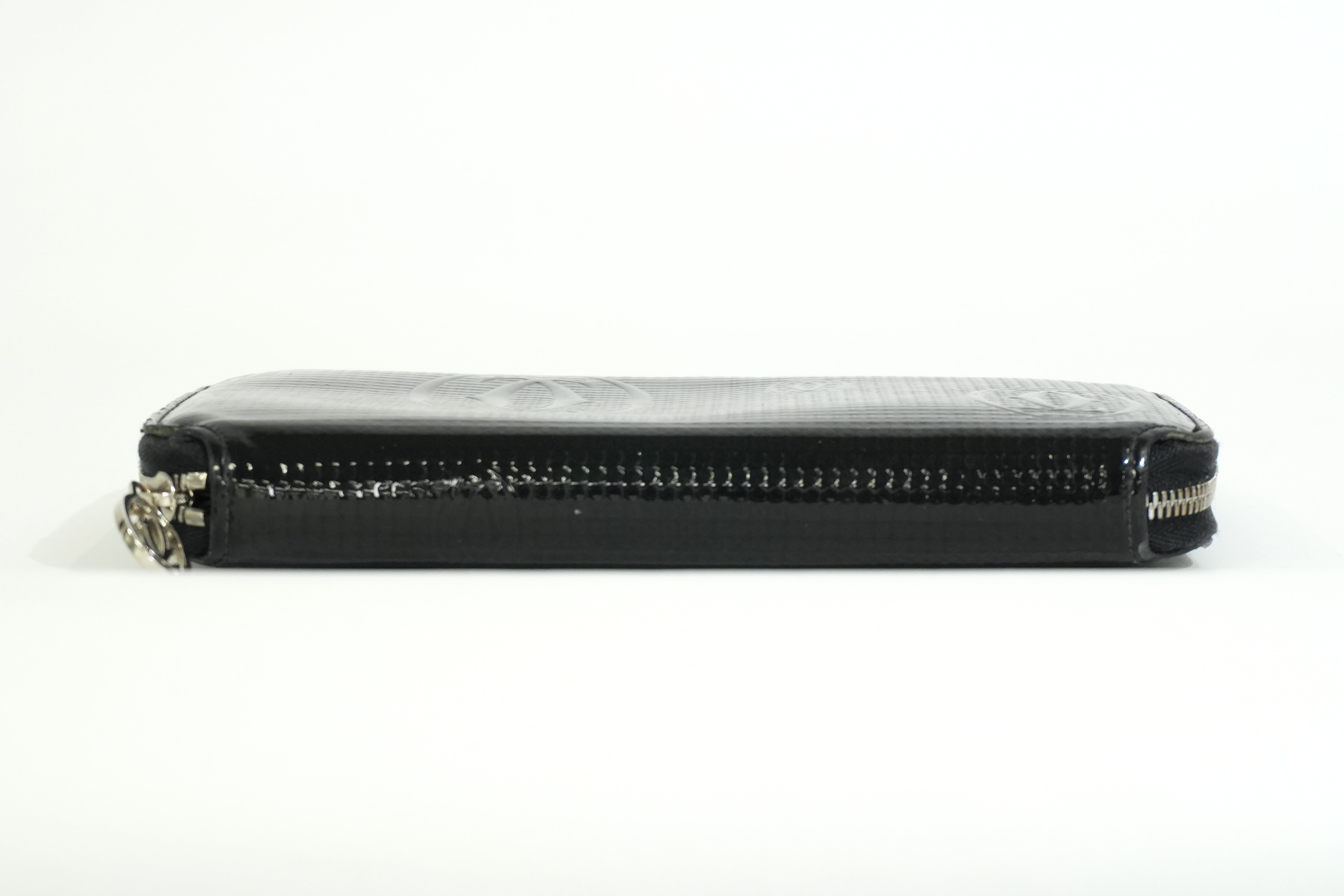 Pre-owned Cartier Zippy Long Wallet Black