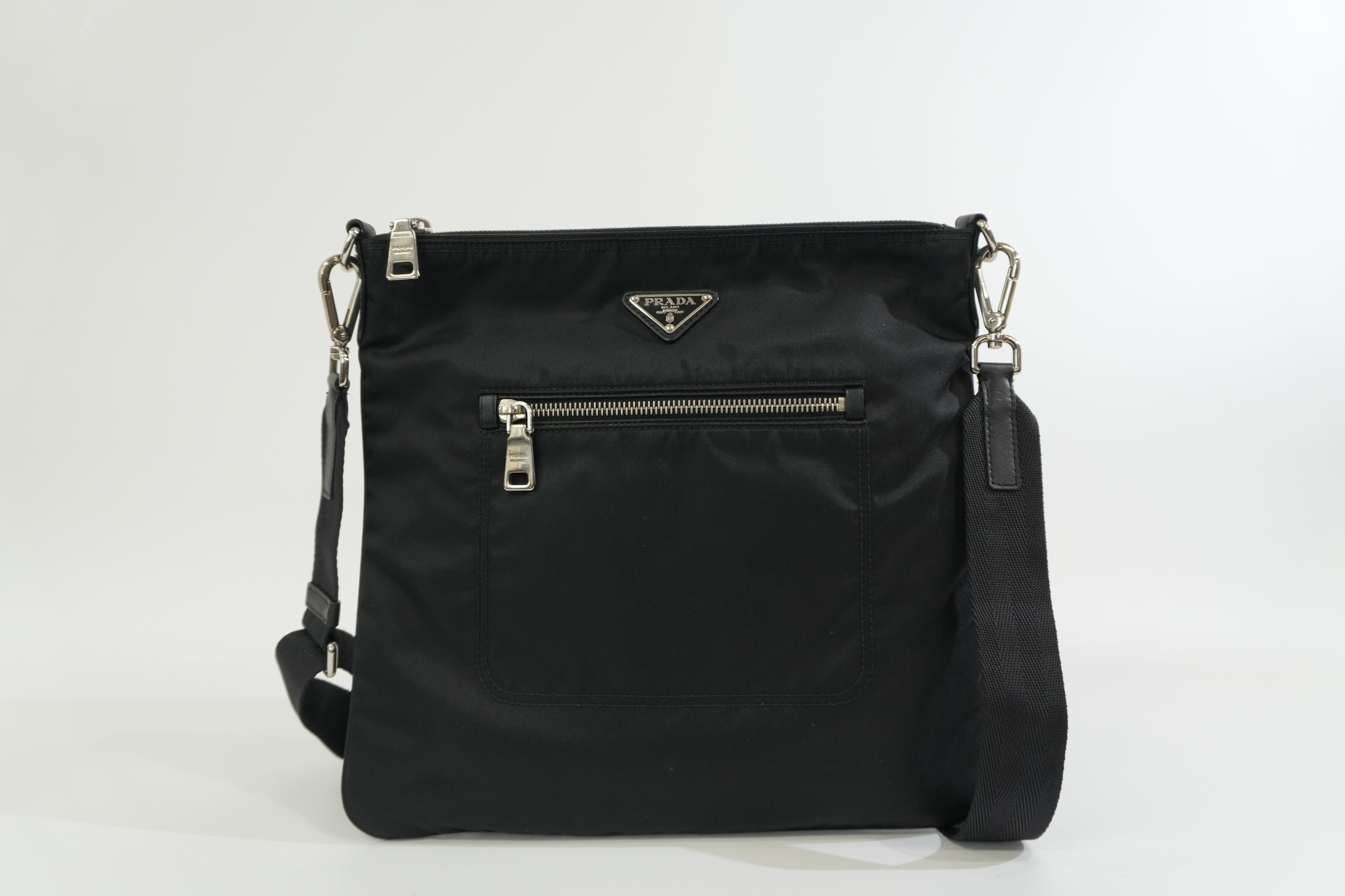 Pre-owned Prada Nylon Crossbody Bag Black