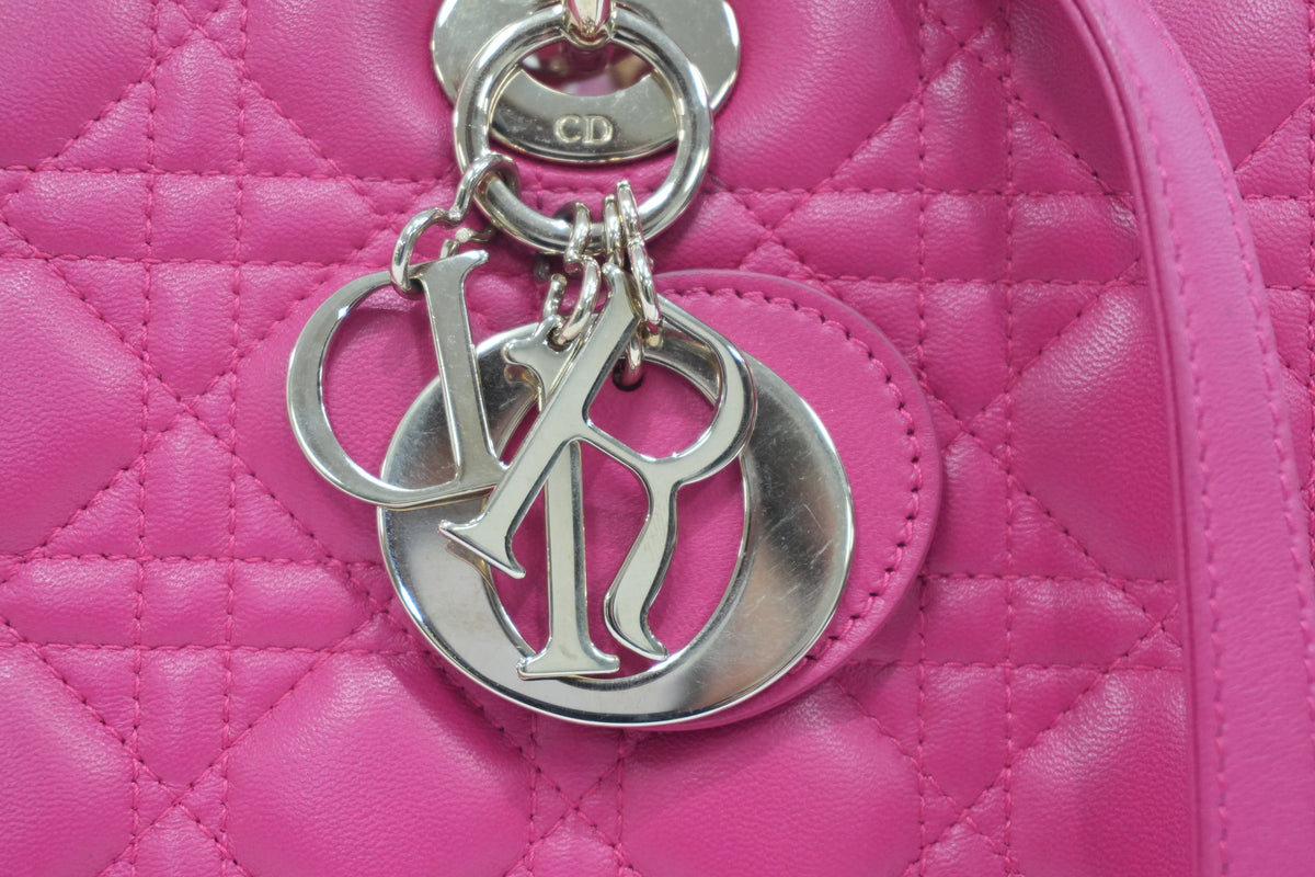 Pre-Owned Dior Lady Dior Shoulder Bag Pink