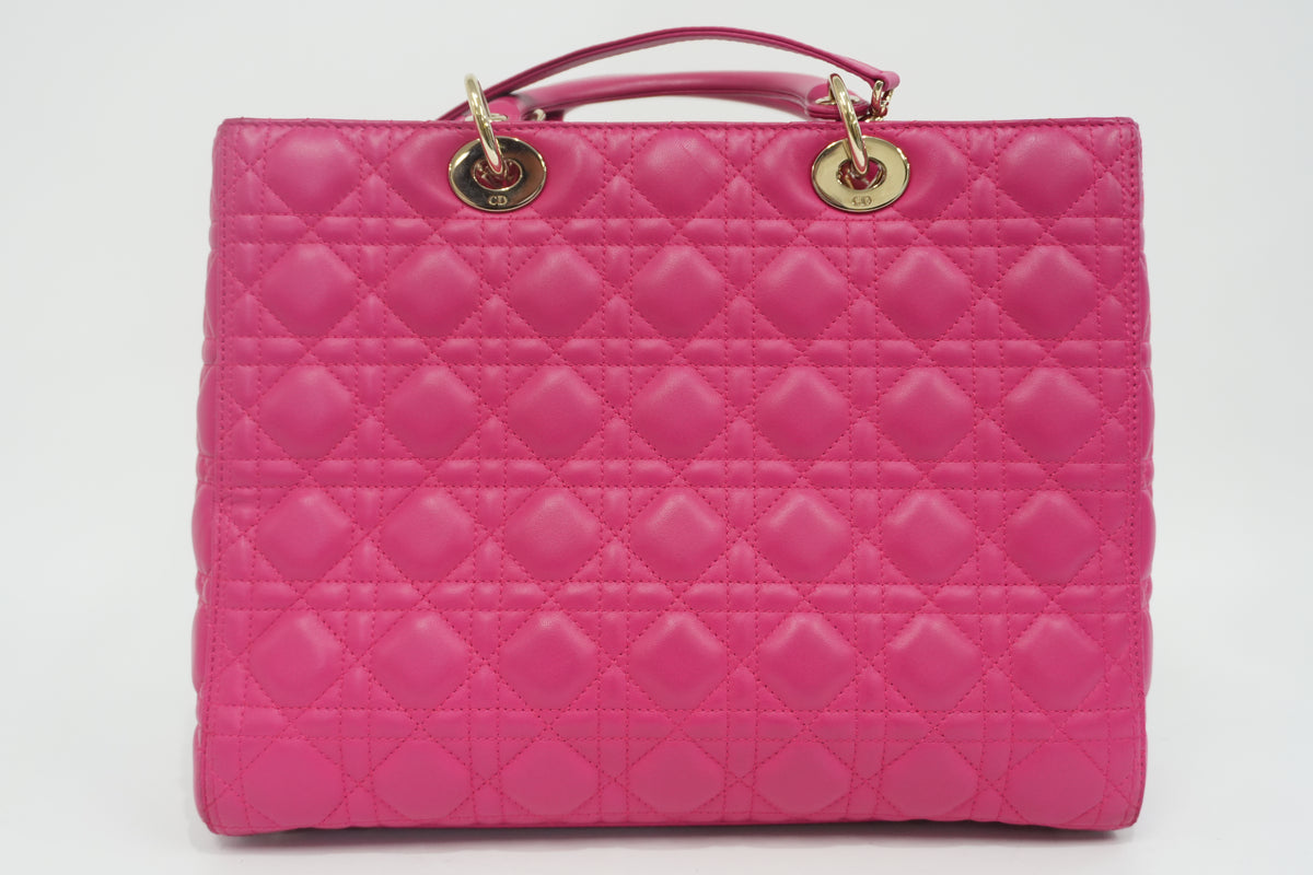 Pre-Owned Dior Lady Dior Shoulder Bag Pink