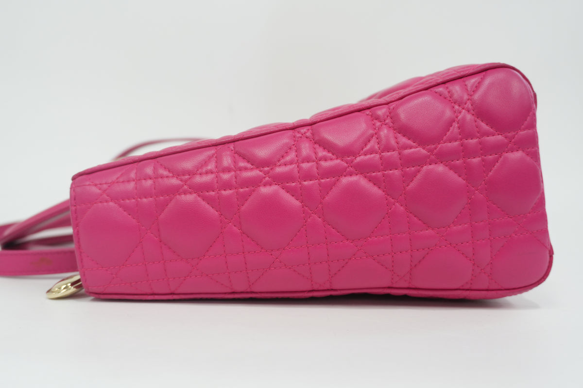 Pre-Owned Dior Lady Dior Shoulder Bag Pink