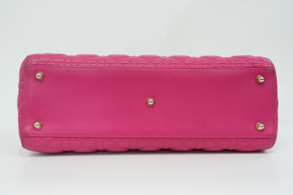 Pre-Owned Dior Lady Dior Shoulder Bag Pink