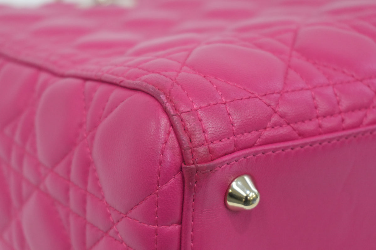 Pre-Owned Dior Lady Dior Shoulder Bag Pink