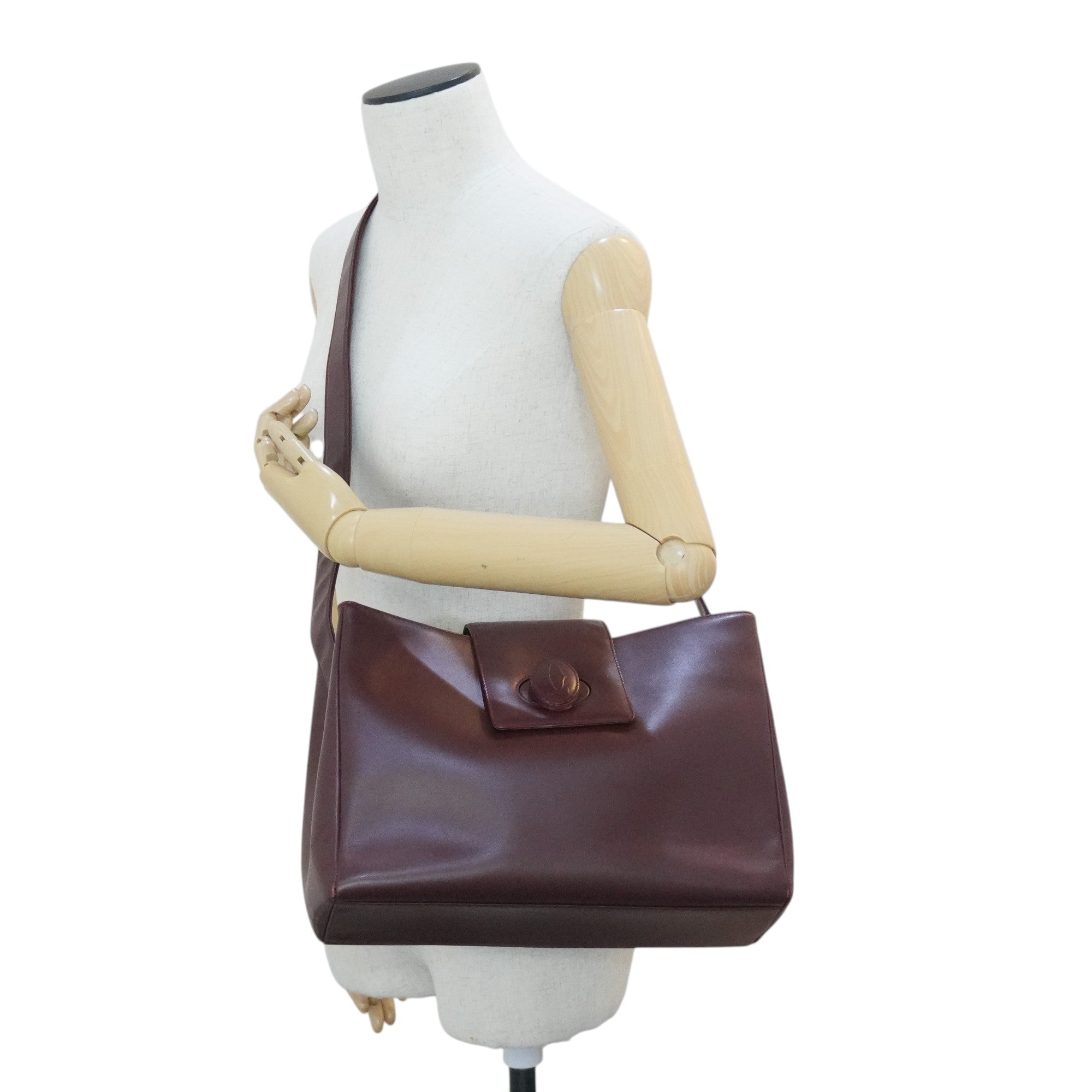Pre-owned Cartier Crossbody Bag Burgundy