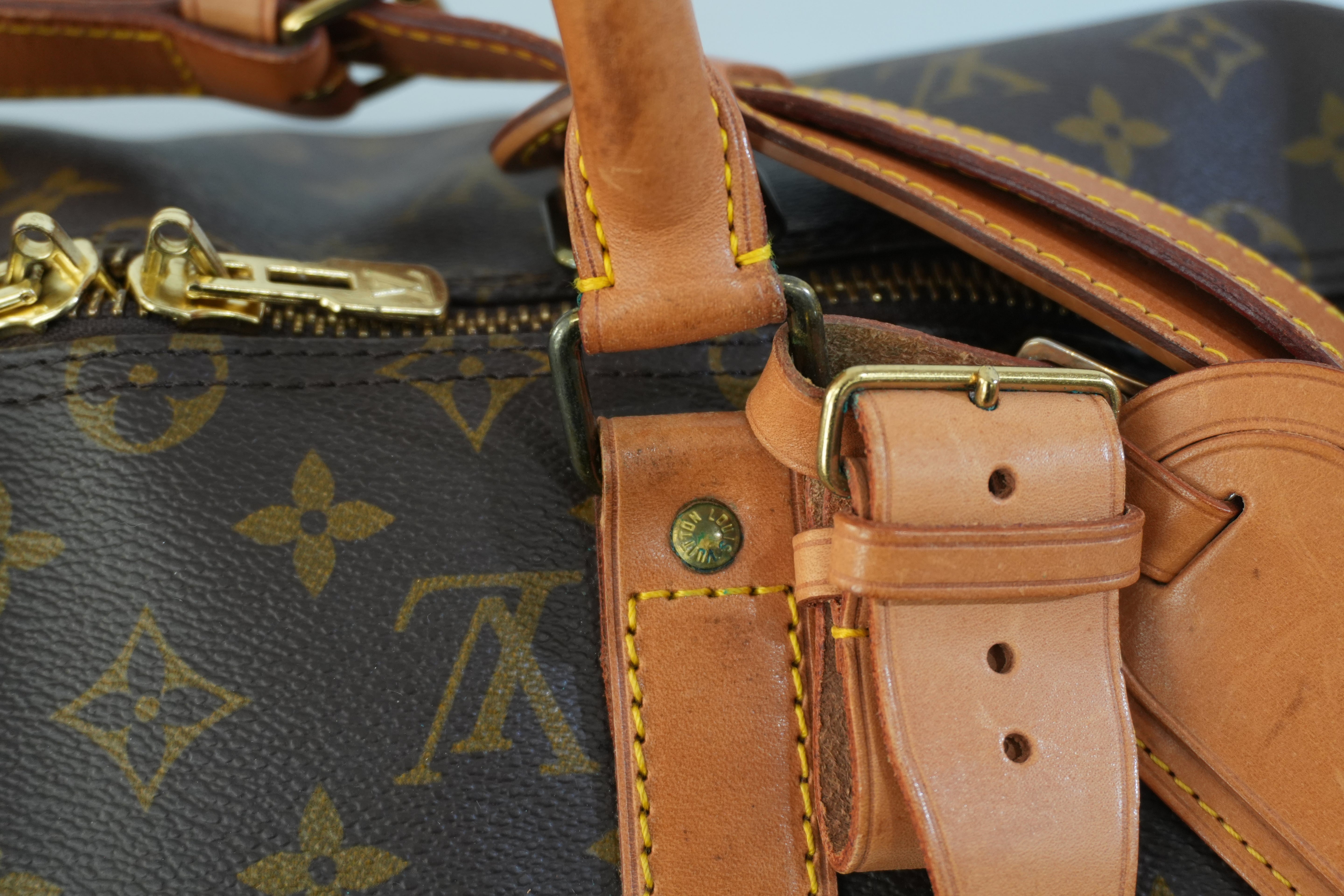 Pre-owned Louis Vuitton Monogram Keepall 50 Bandouliere Travel Bag