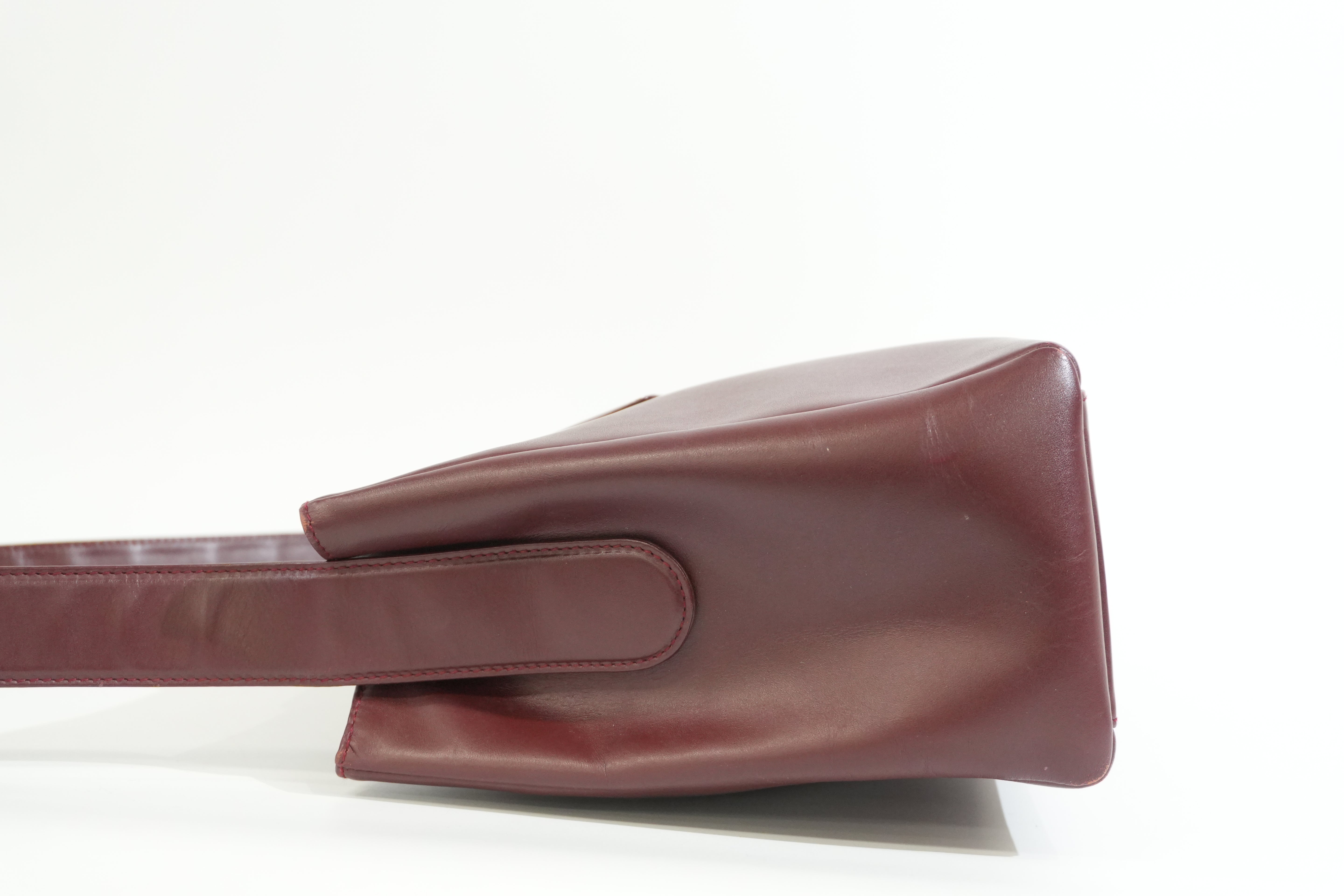 Pre-owned Cartier Crossbody Bag Burgundy