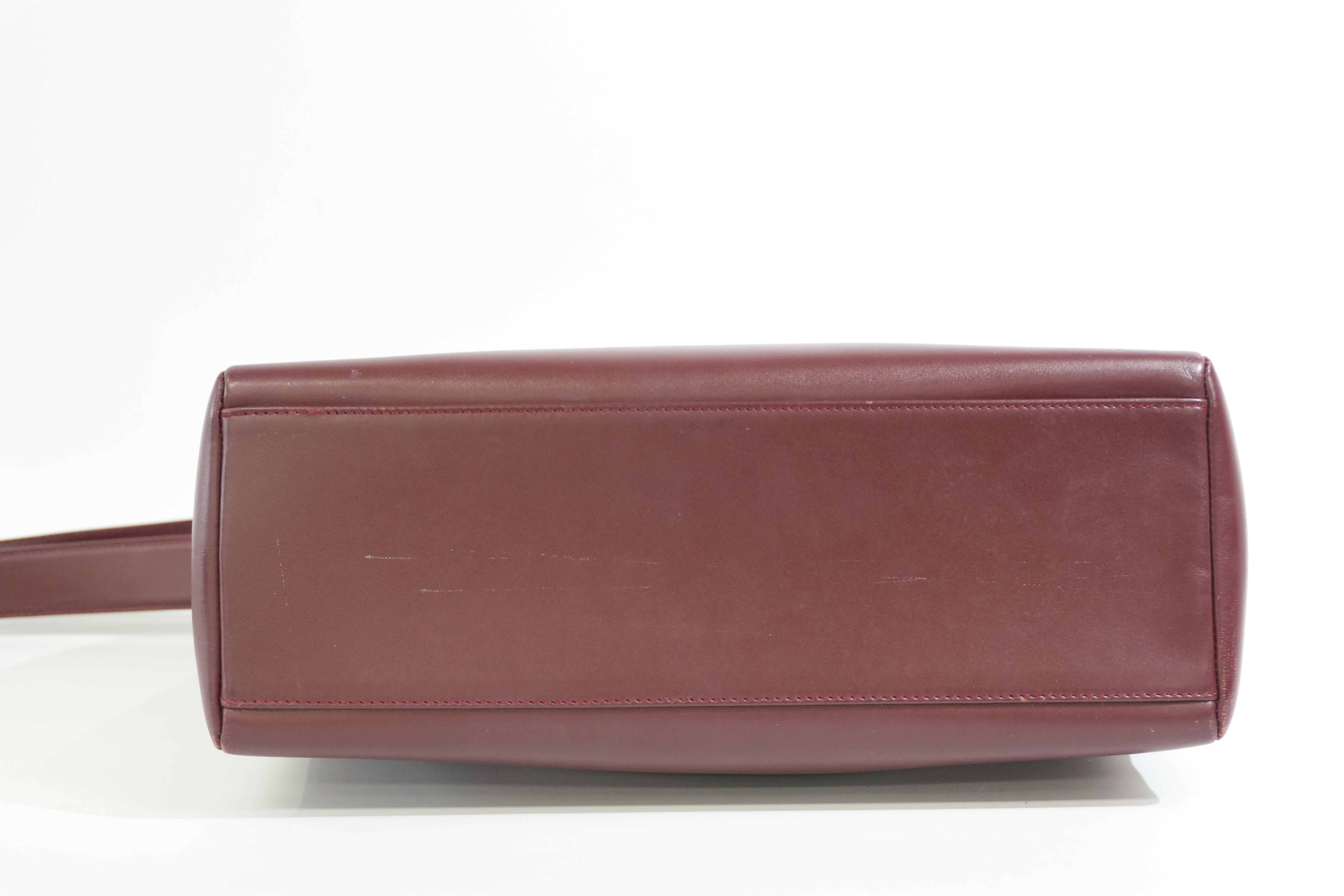 Pre-owned Cartier Crossbody Bag Burgundy