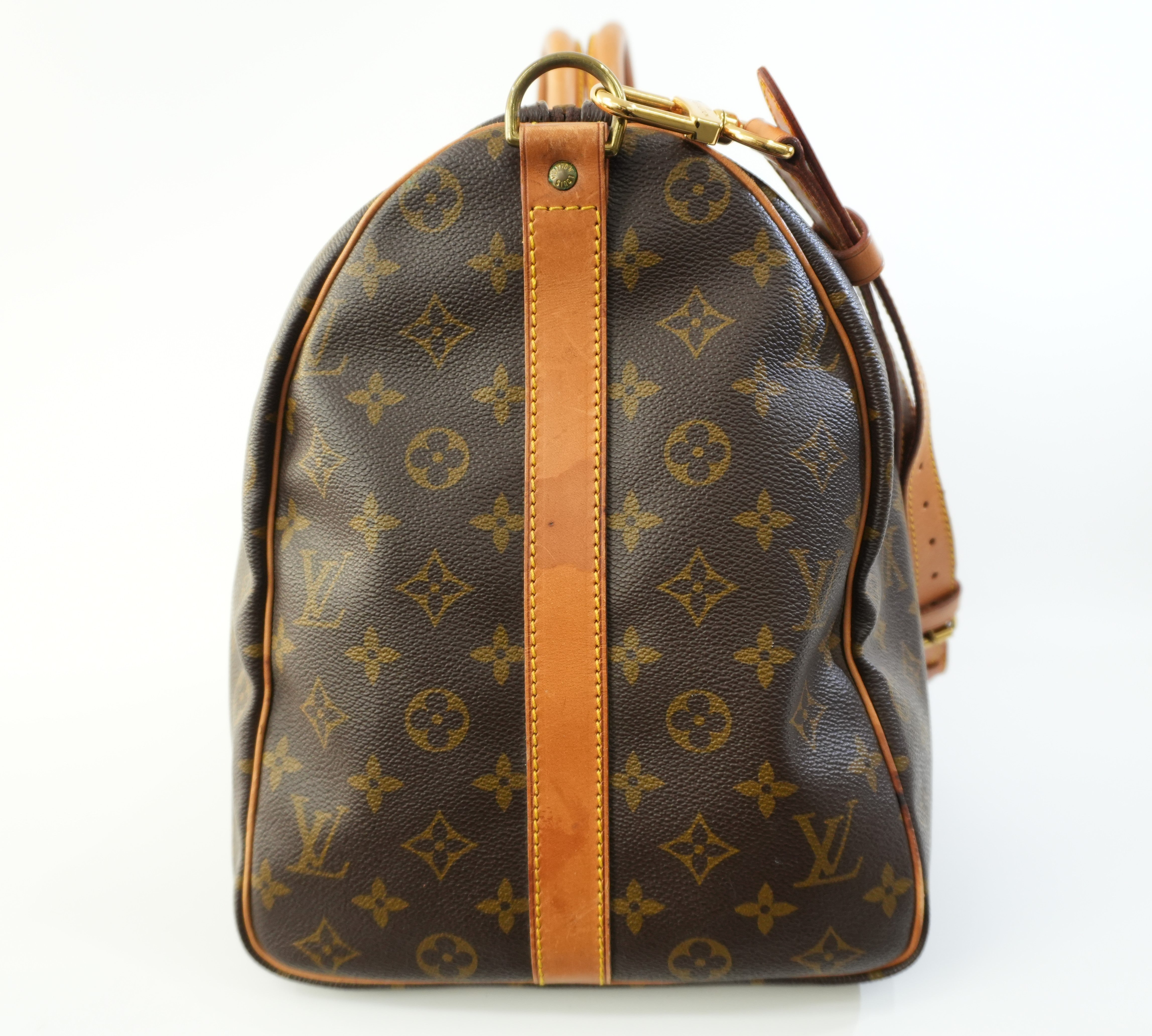 Pre-owned Louis Vuitton Monogram Keepall 50 Bandouliere Travel Bag