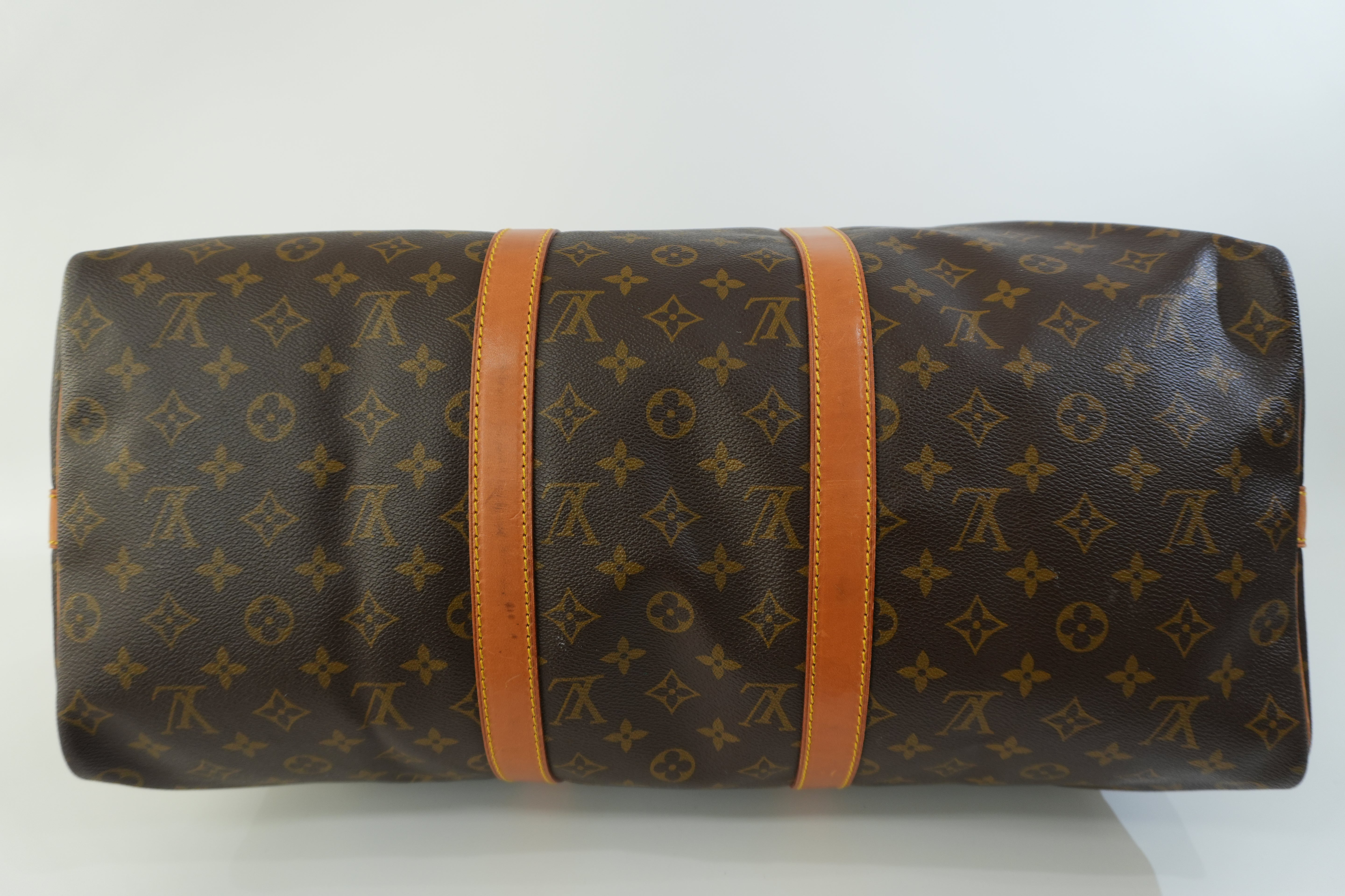 Pre-owned Louis Vuitton Monogram Keepall 50 Bandouliere Travel Bag