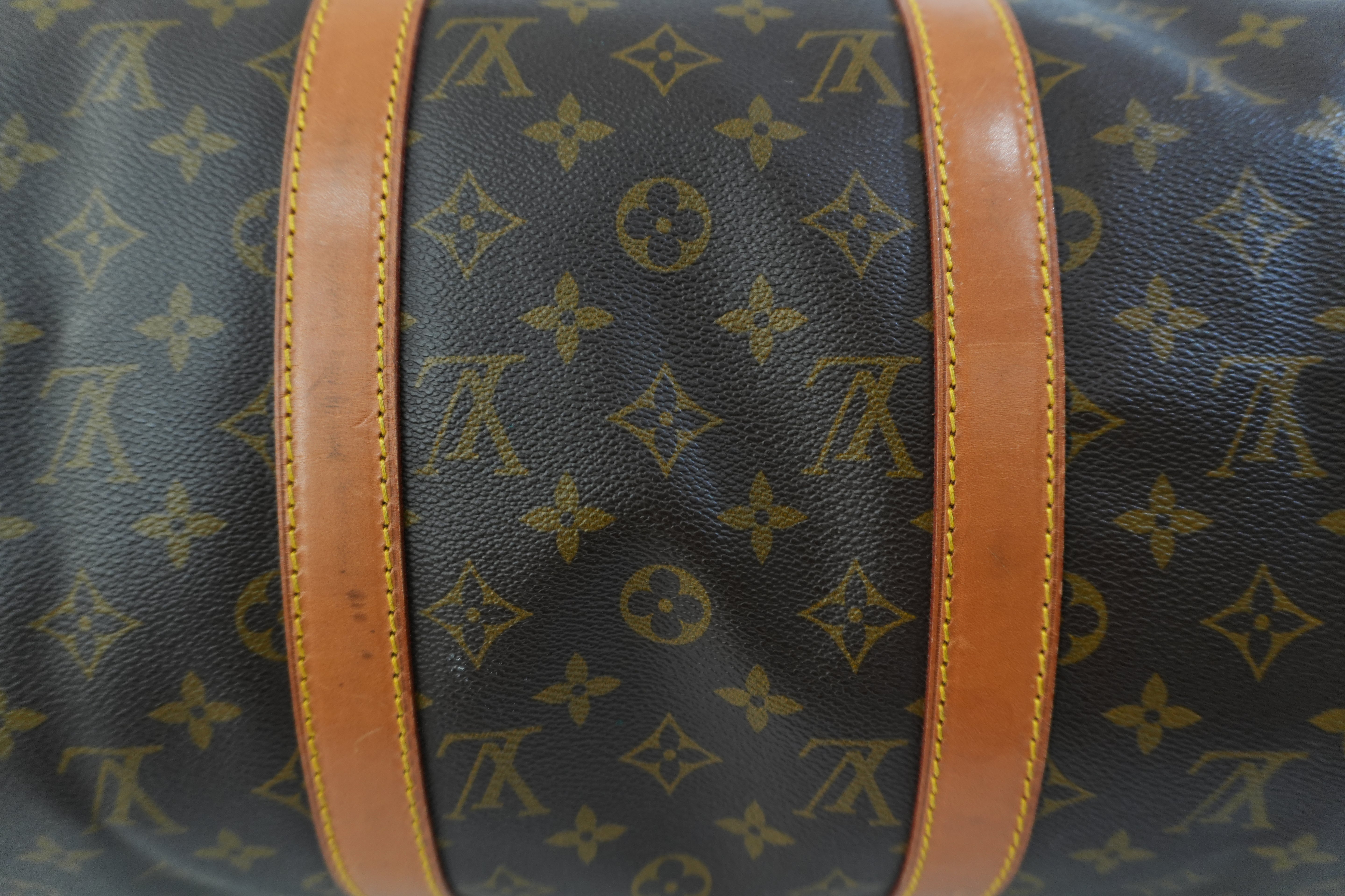 Pre-owned Louis Vuitton Monogram Keepall 50 Bandouliere Travel Bag