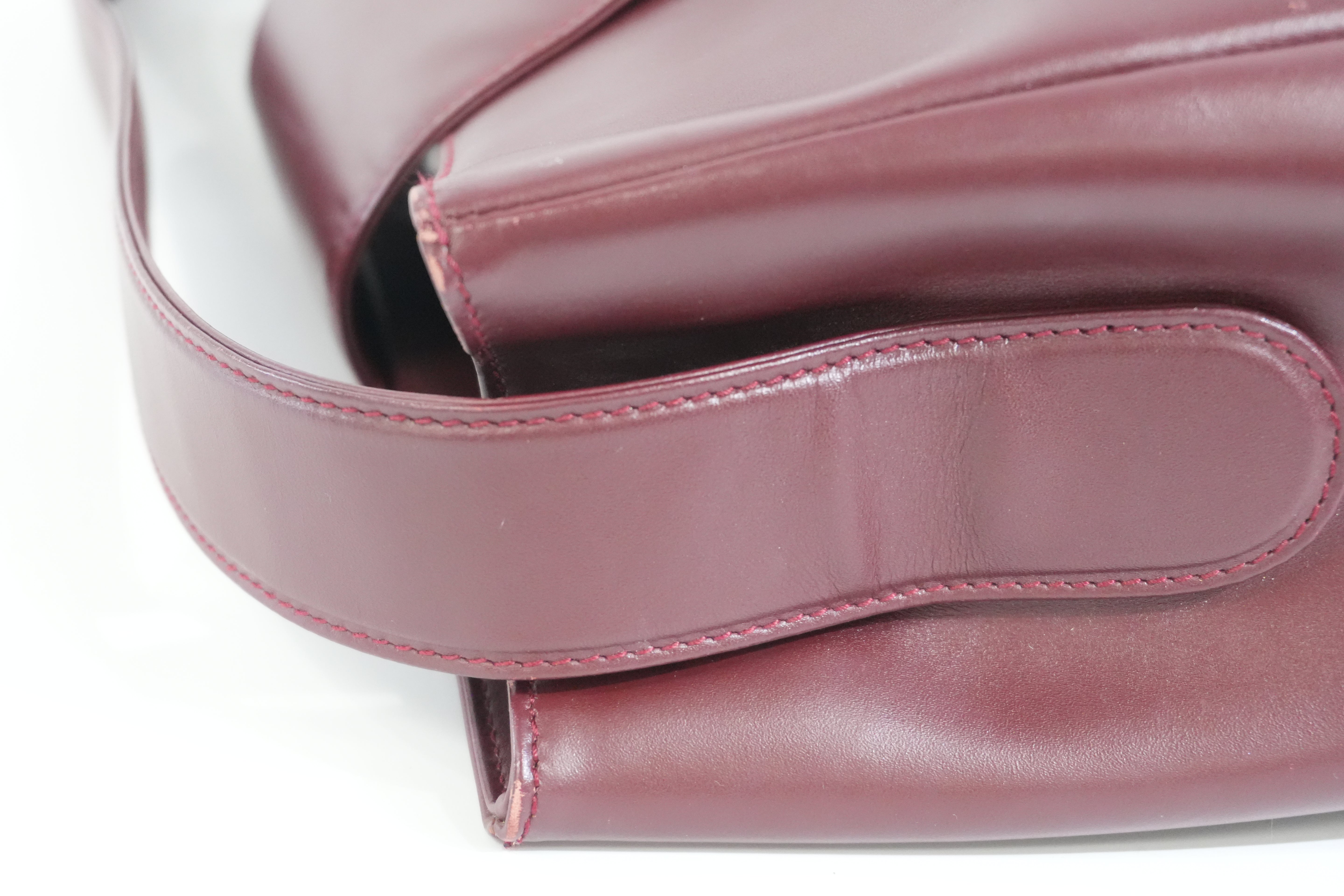 Pre-owned Cartier Crossbody Bag Burgundy