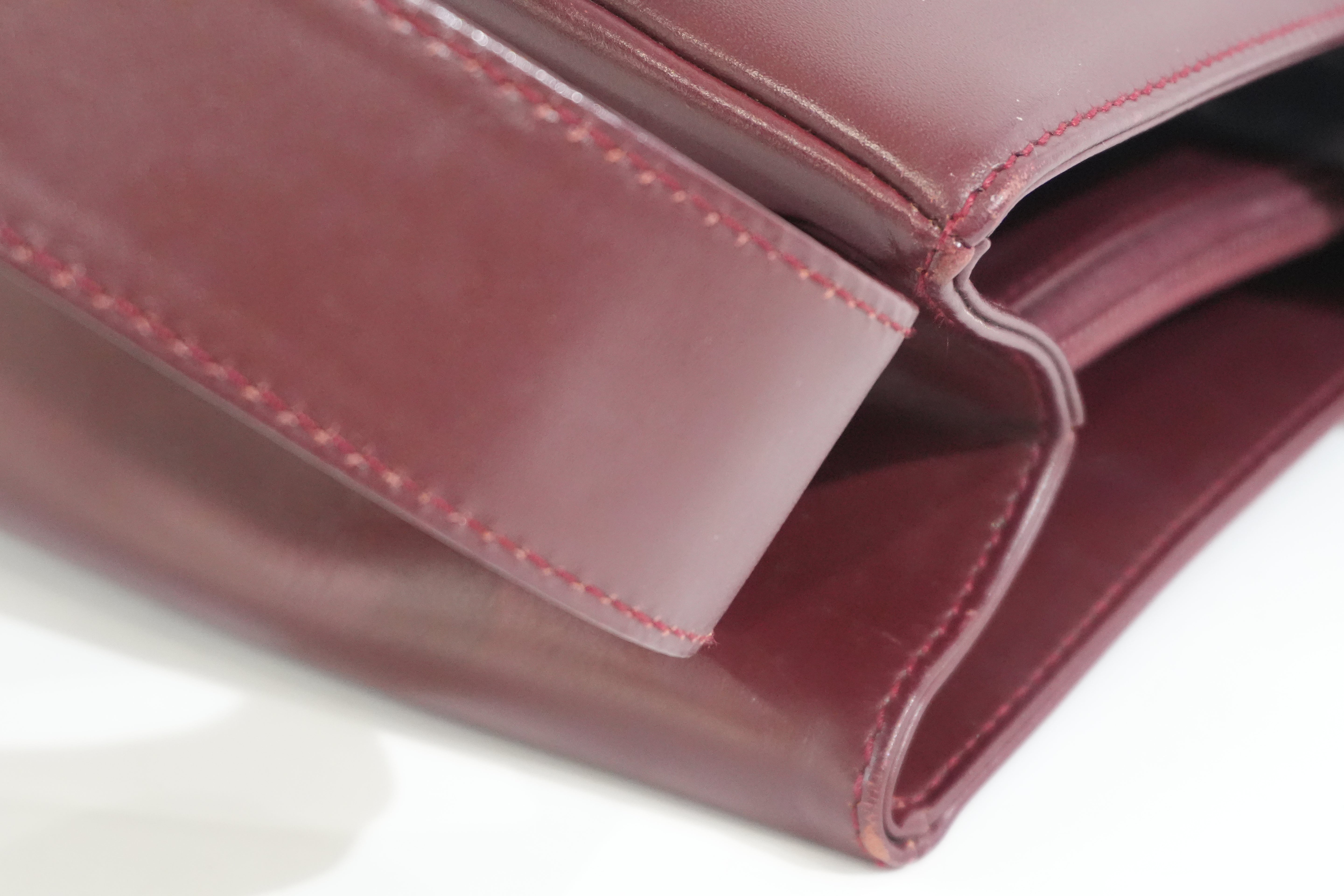 Pre-owned Cartier Crossbody Bag Burgundy