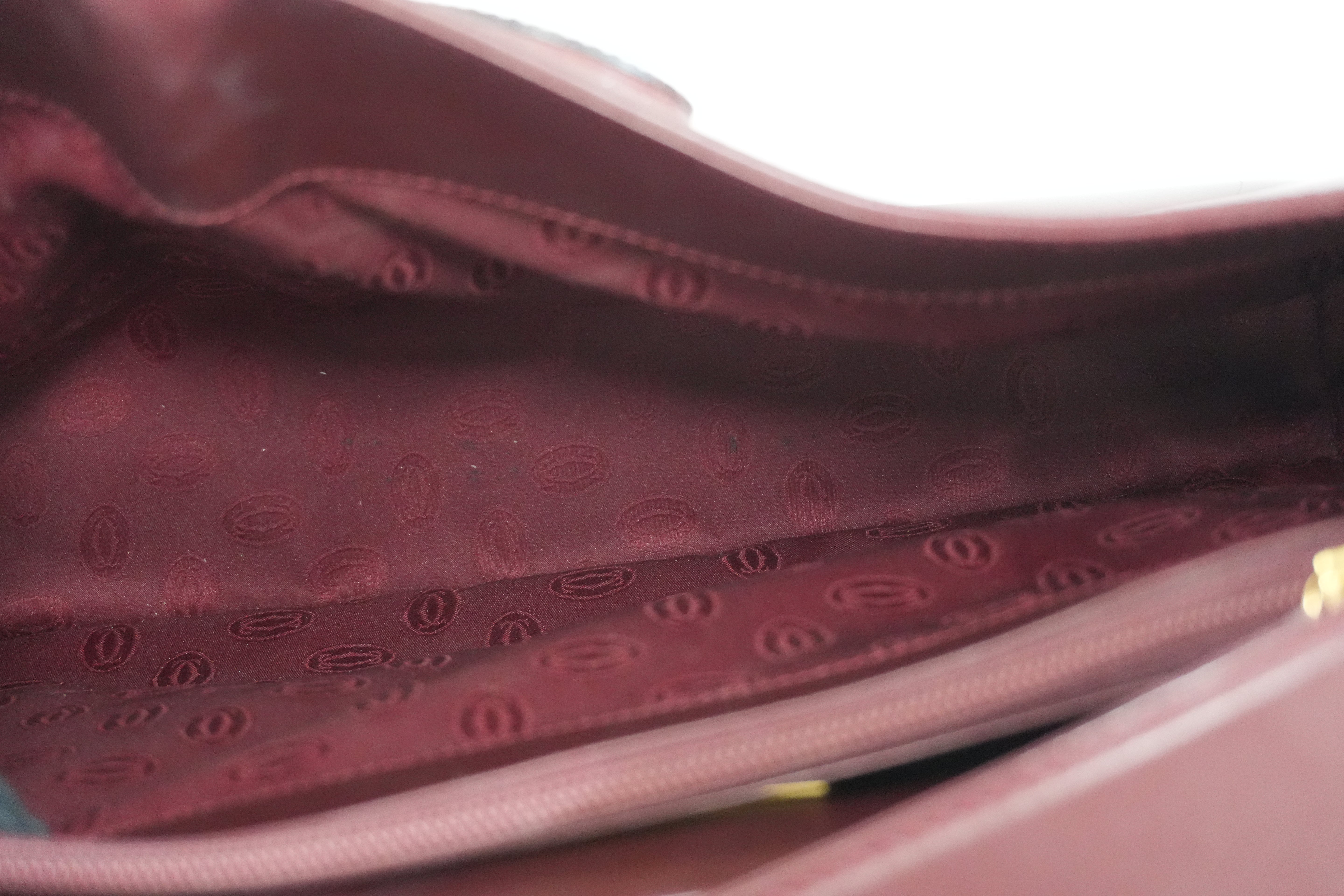 Pre-owned Cartier Crossbody Bag Burgundy