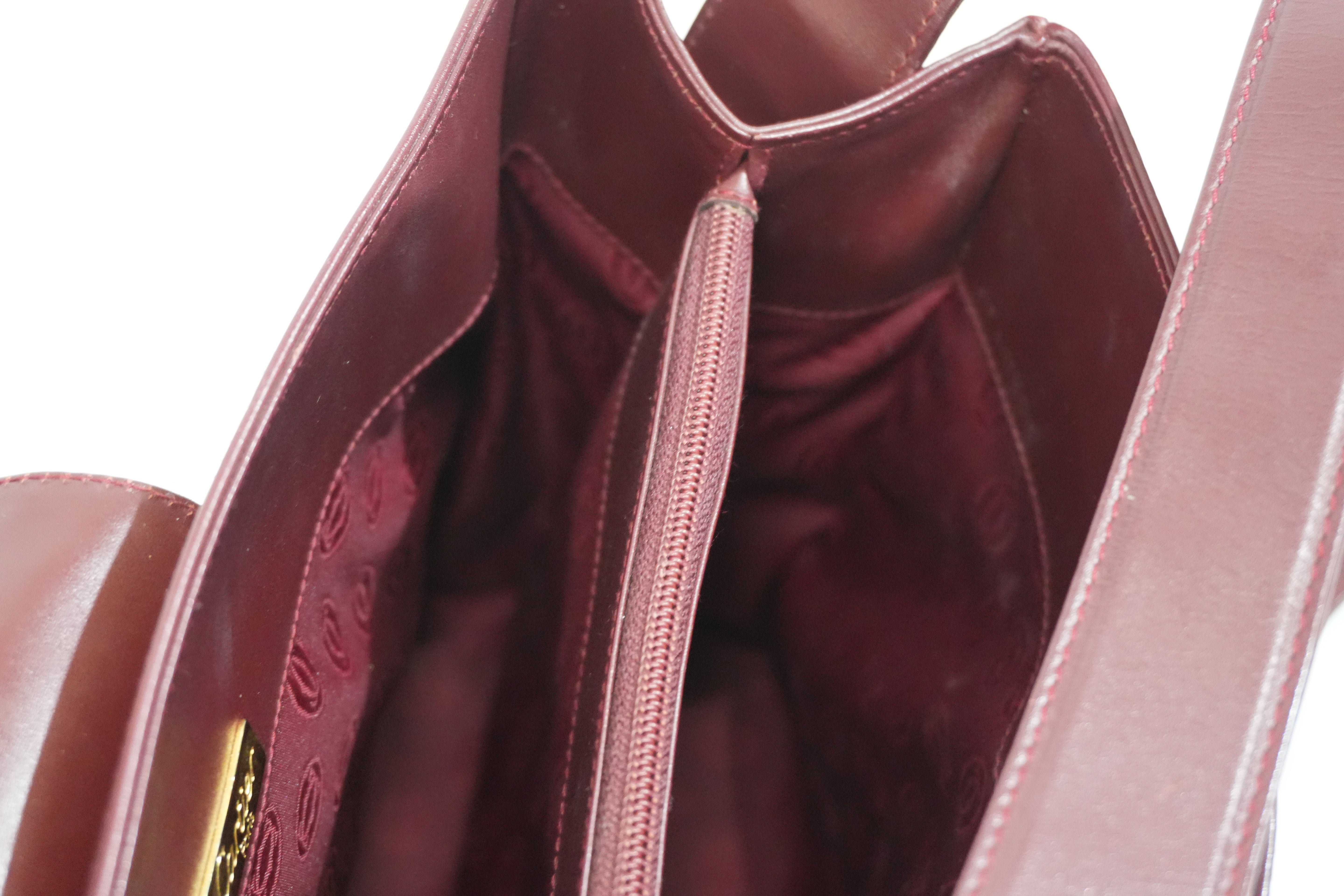 Pre-owned Cartier Crossbody Bag Burgundy