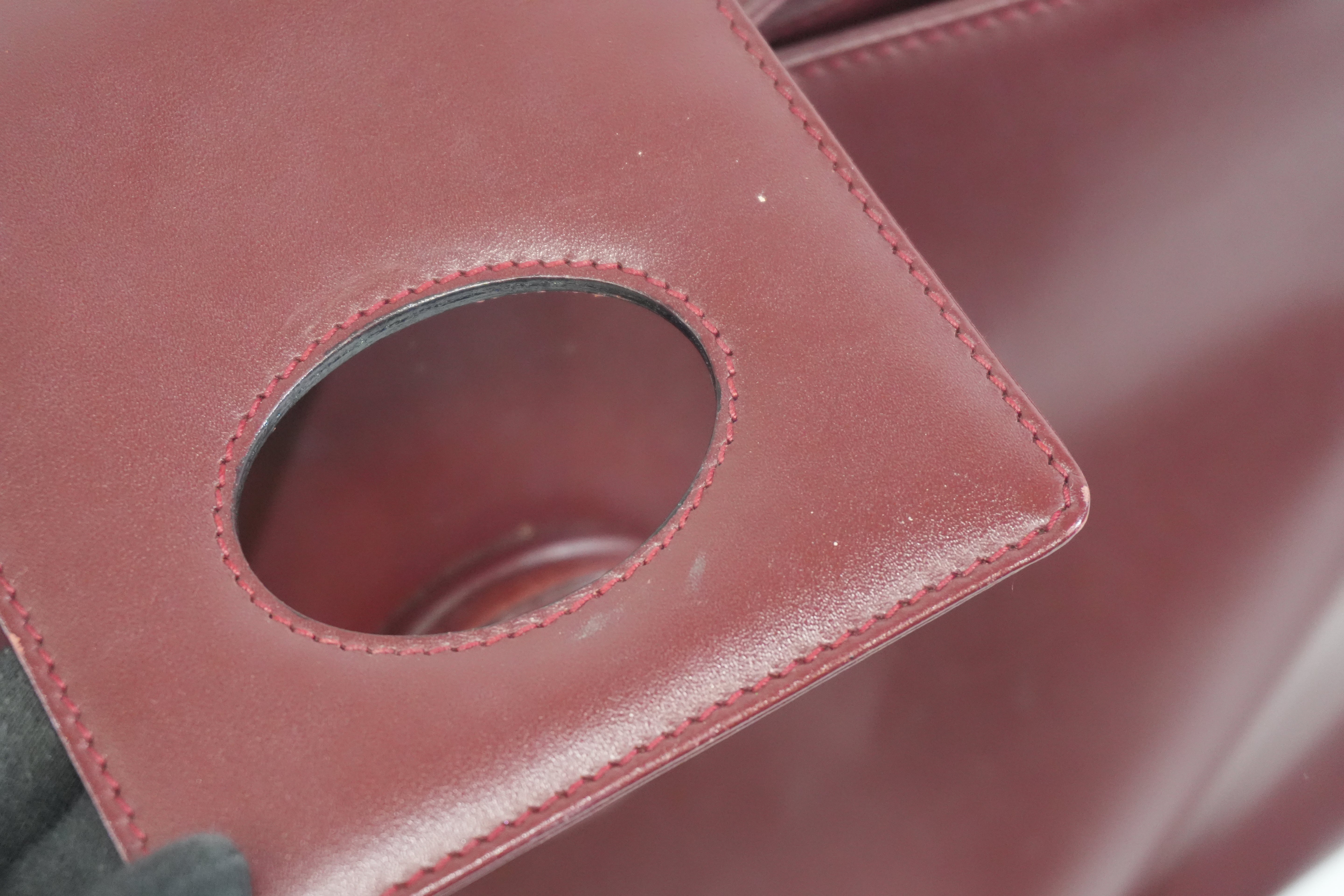 Pre-owned Cartier Crossbody Bag Burgundy