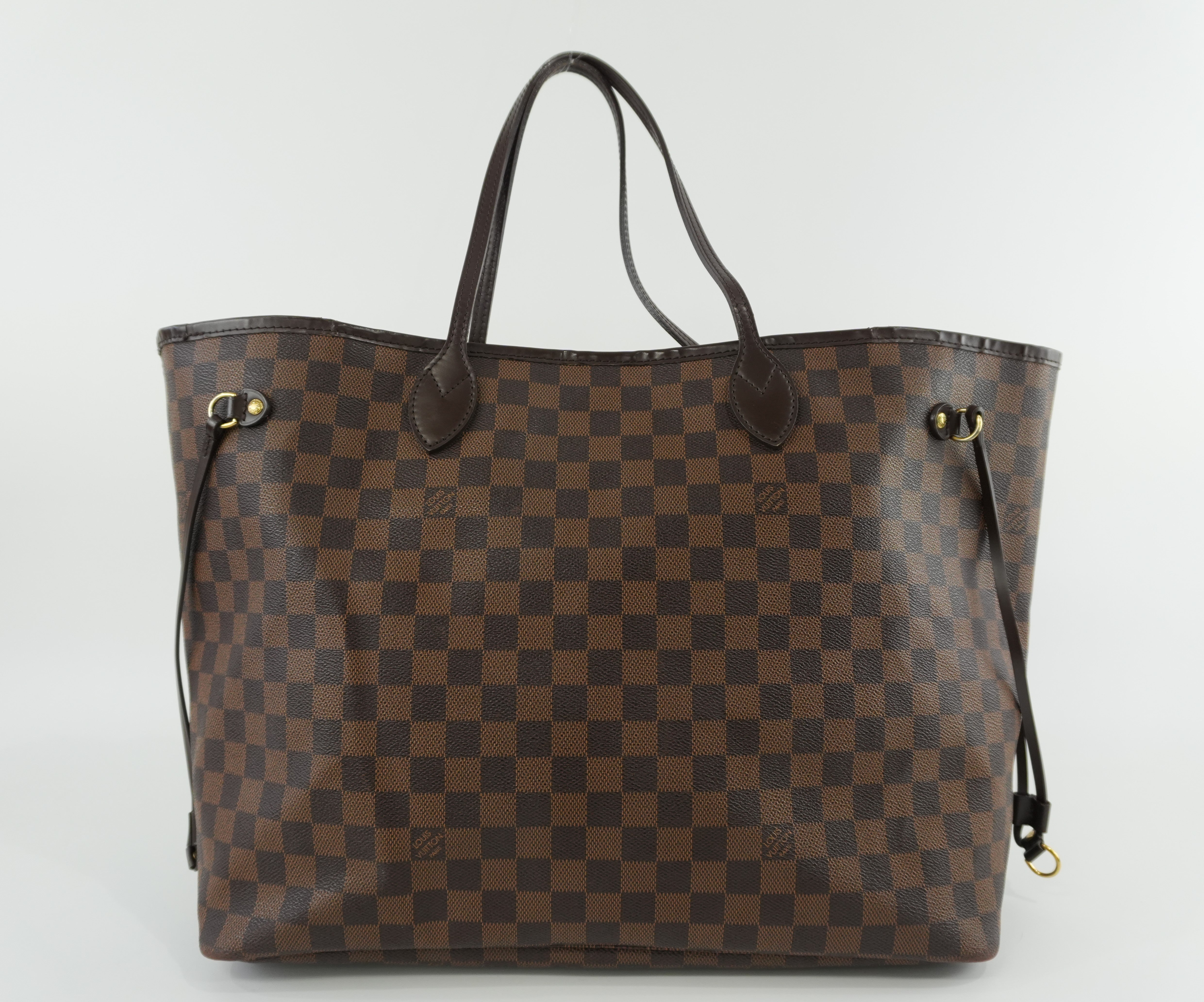 Louis Vuitton Damier Ebene Neverfull GM Shoulder Bag Used