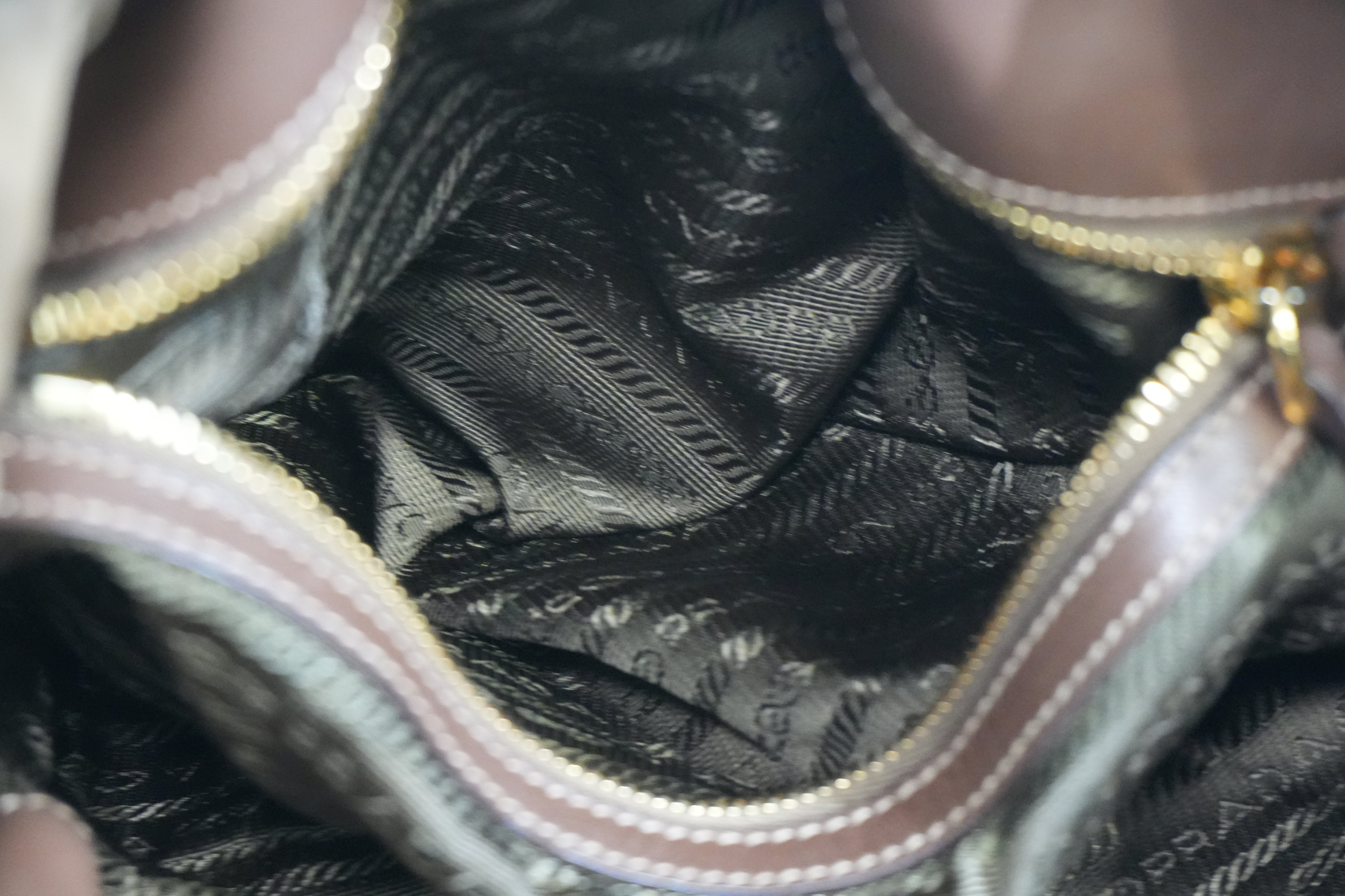 Pre-owned Prada Tessuto Two Way Shoulder Bag Olive Green
