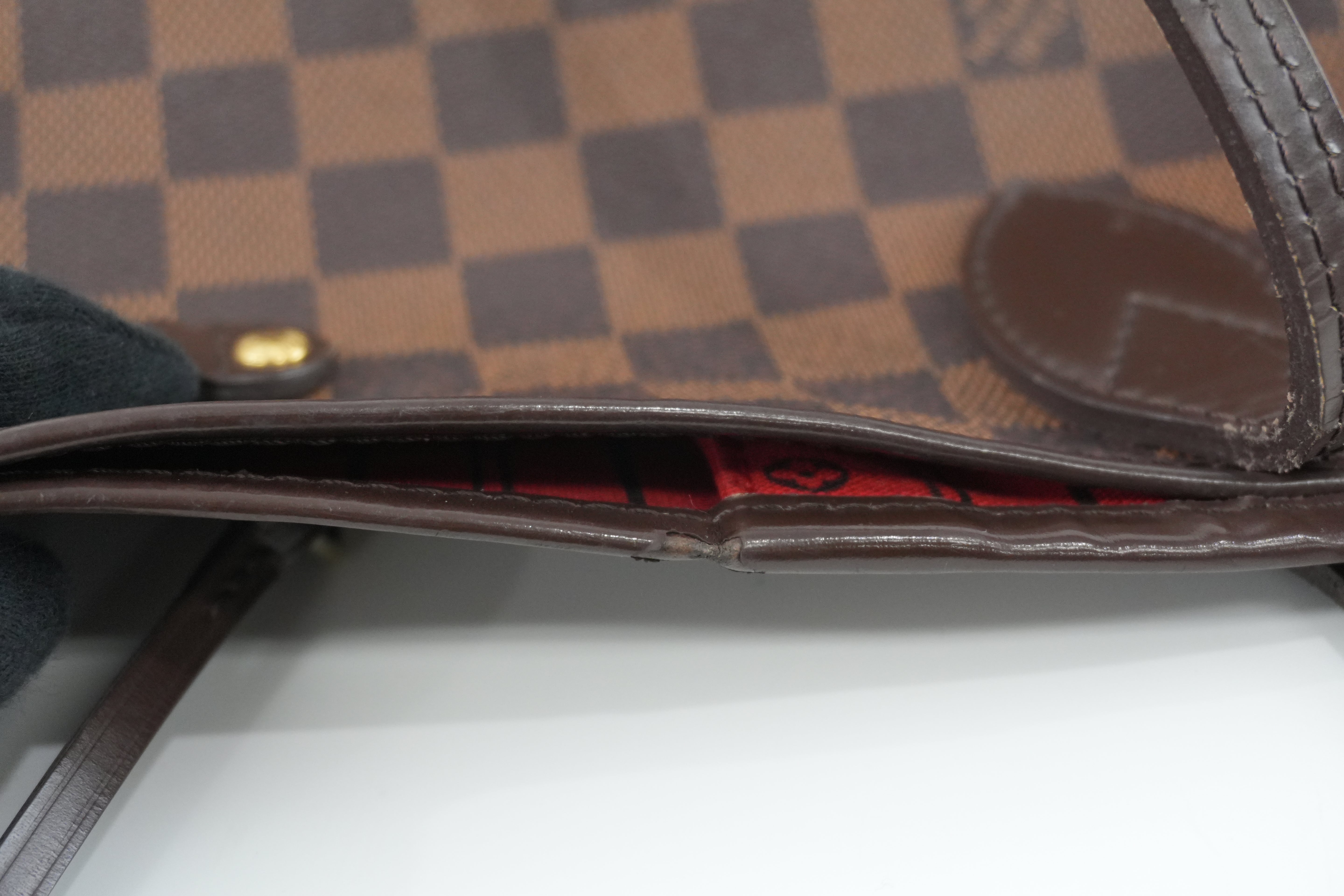 Louis Vuitton Damier Ebene Neverfull GM Shoulder Bag Used