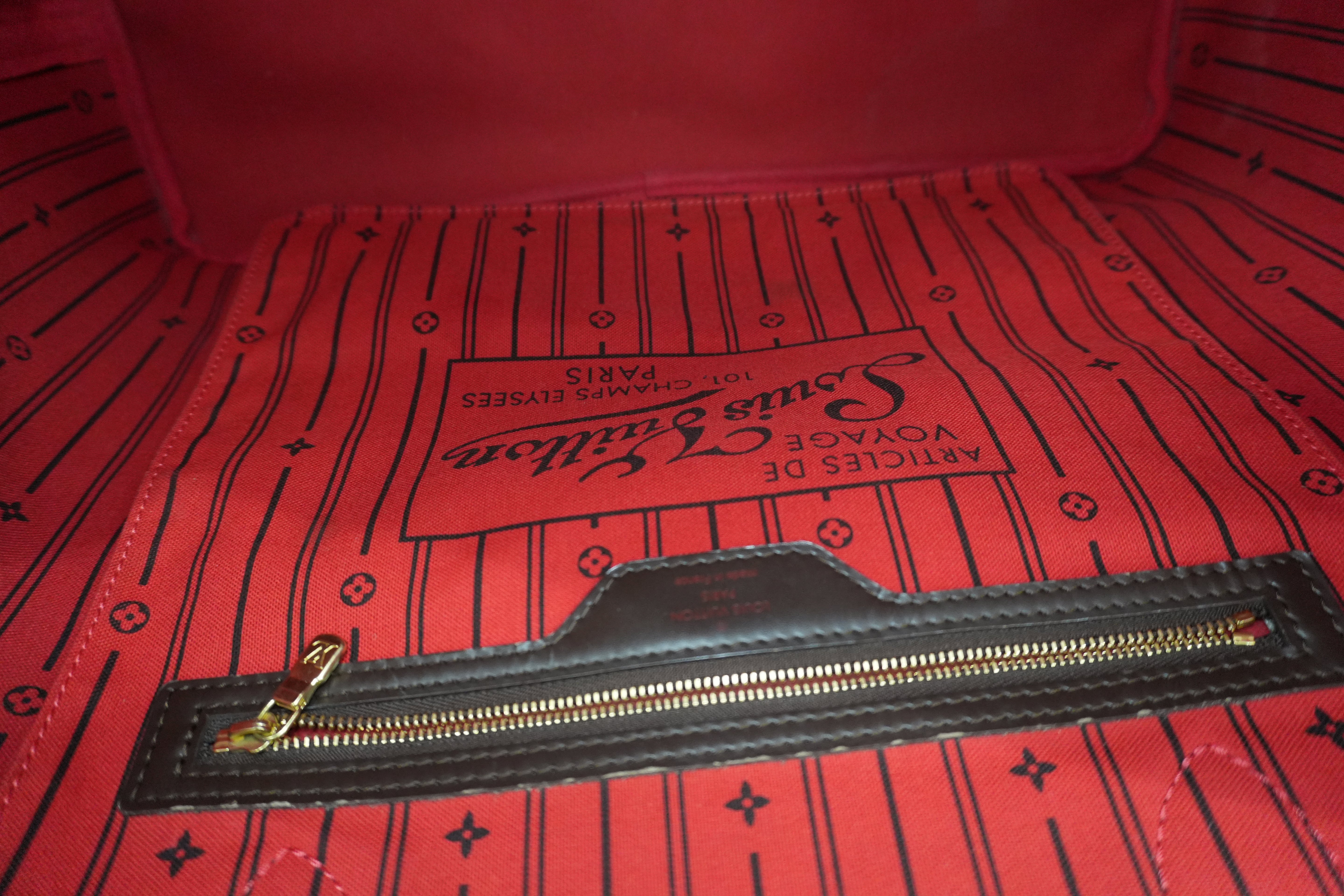 Louis Vuitton Damier Ebene Neverfull GM Shoulder Bag Used