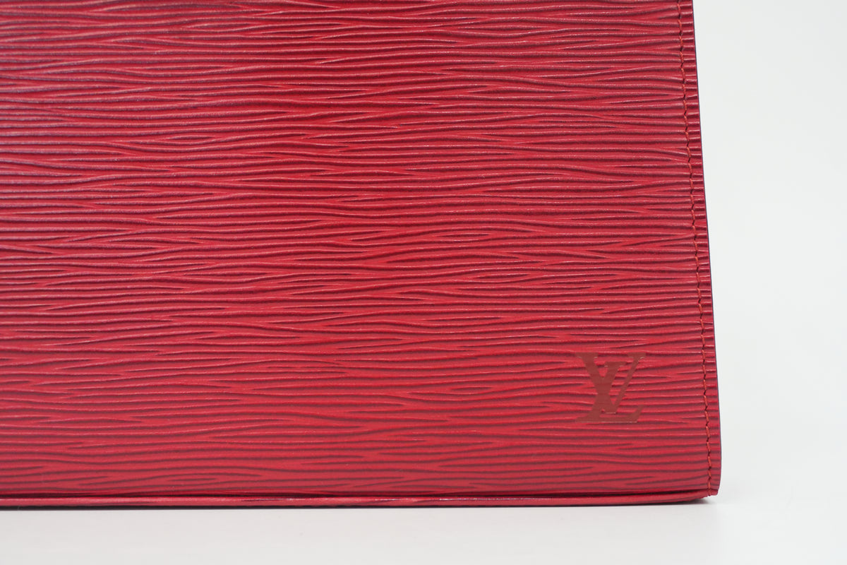 Pre-Owned Louis Vuitton Epi Malesherbe Handbag Red