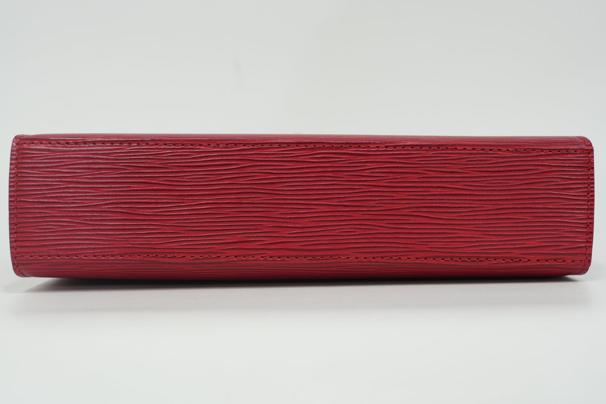 Pre-Owned Louis Vuitton Epi Malesherbe Handbag Red