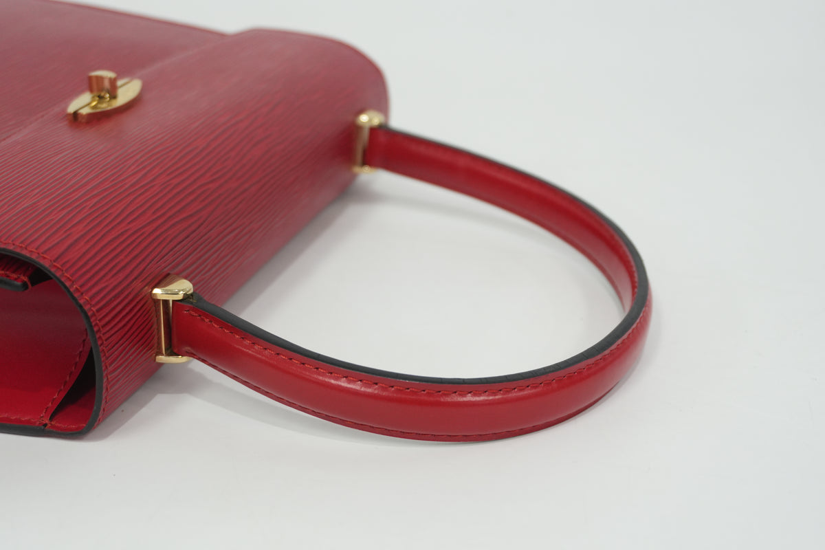 Pre-Owned Louis Vuitton Epi Malesherbe Handbag Red
