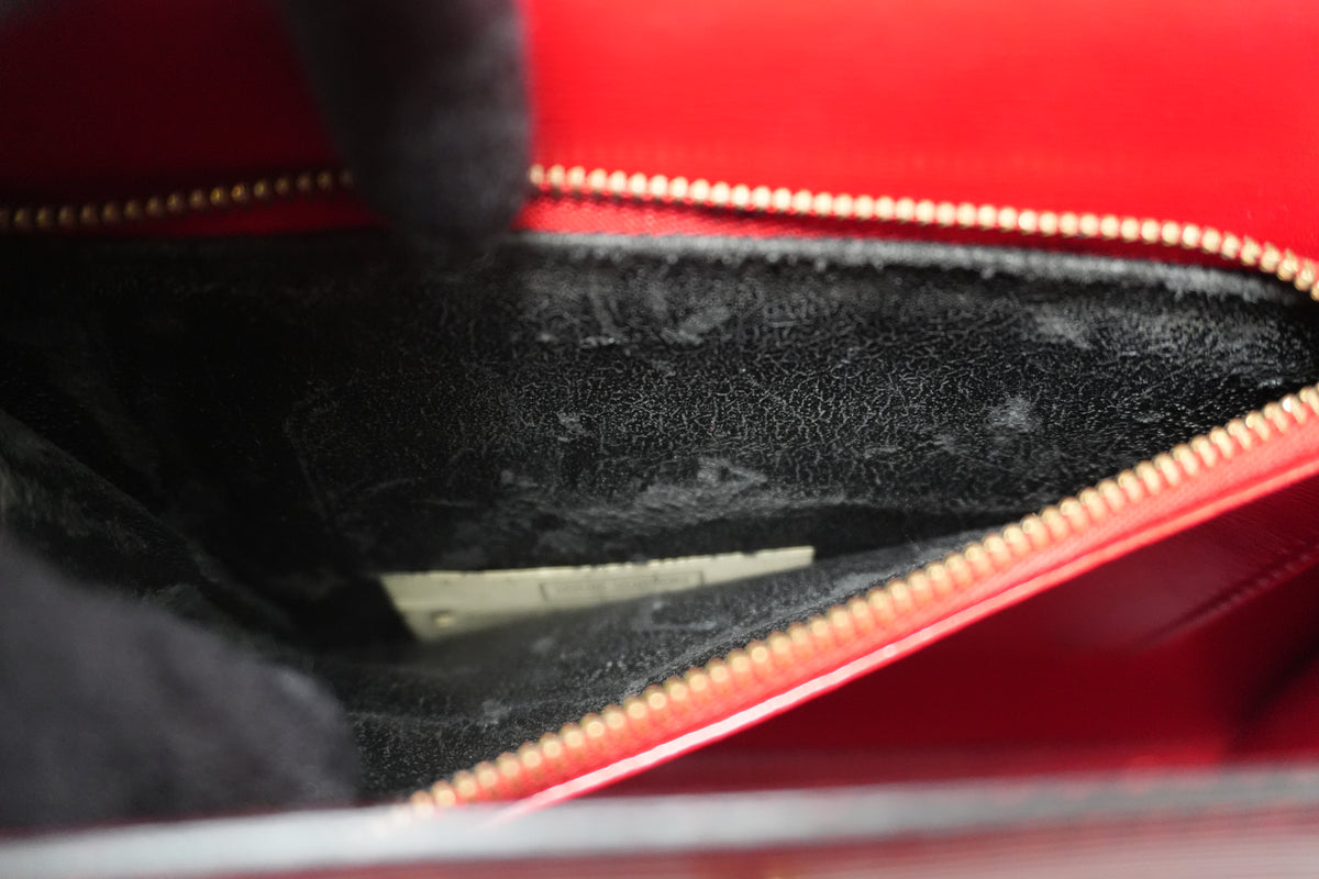 Pre-Owned Louis Vuitton Epi Malesherbe Handbag Red