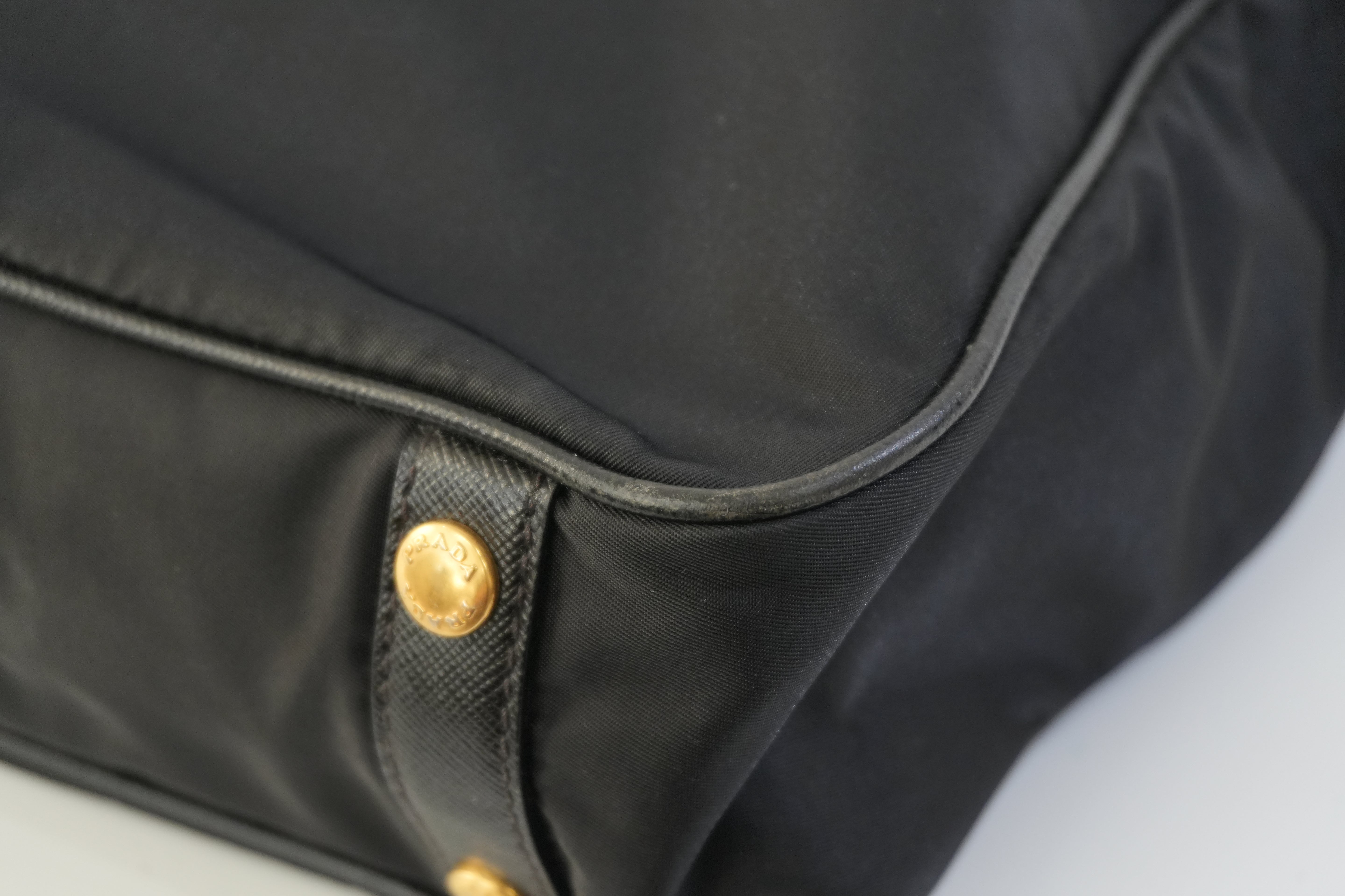 Pre-owned Prada Nylon Two Way Shoulder Bag Black